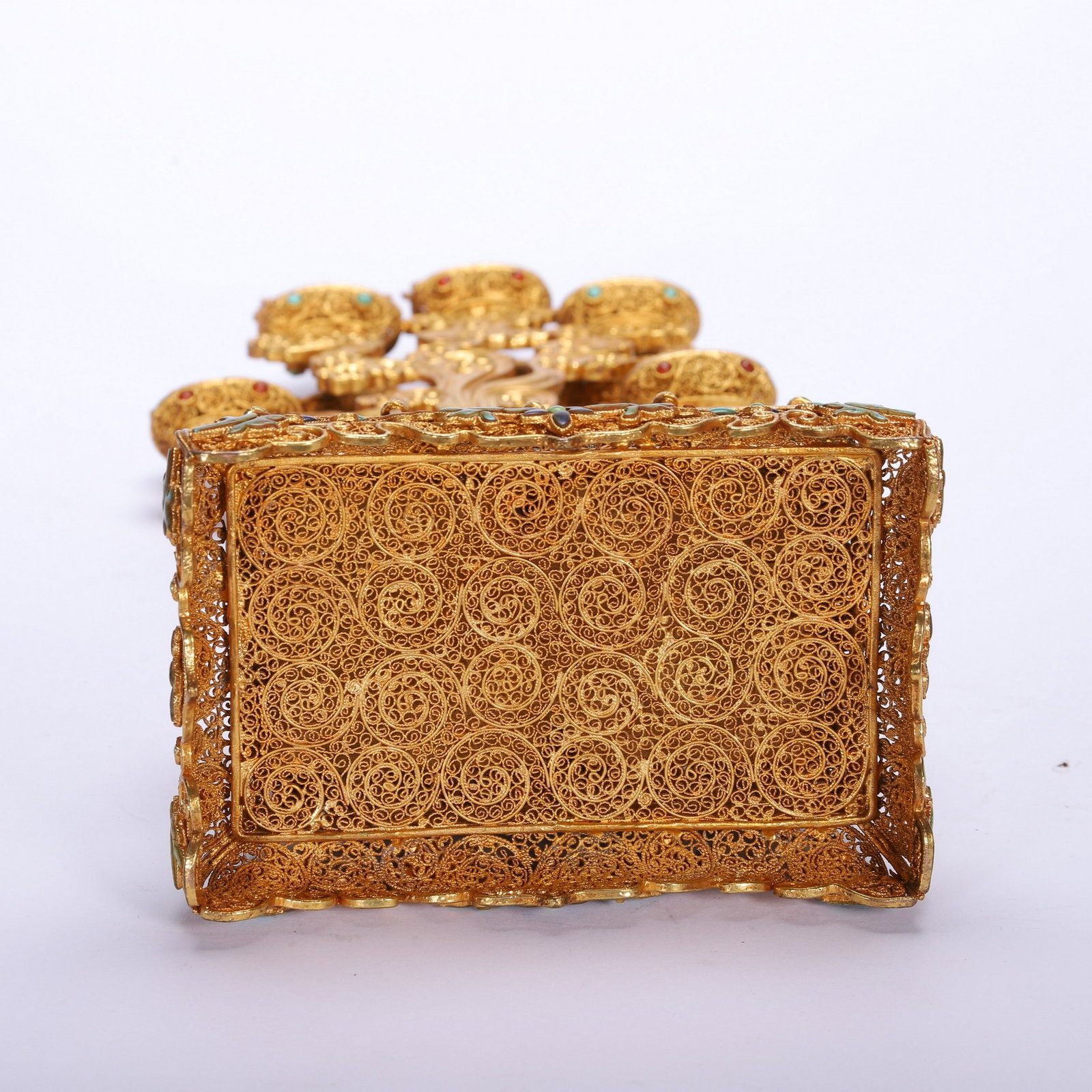A SILVER GILDED ORNAMENT - 9