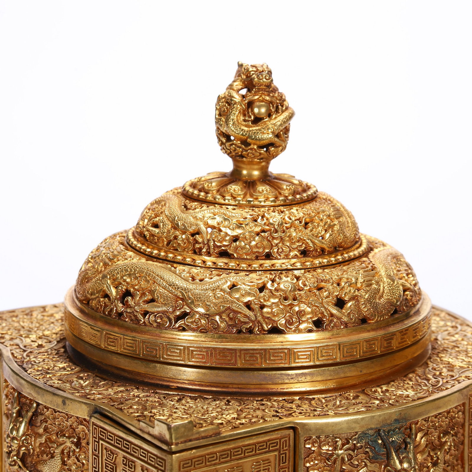 A COPPER GILDED BOX - 2