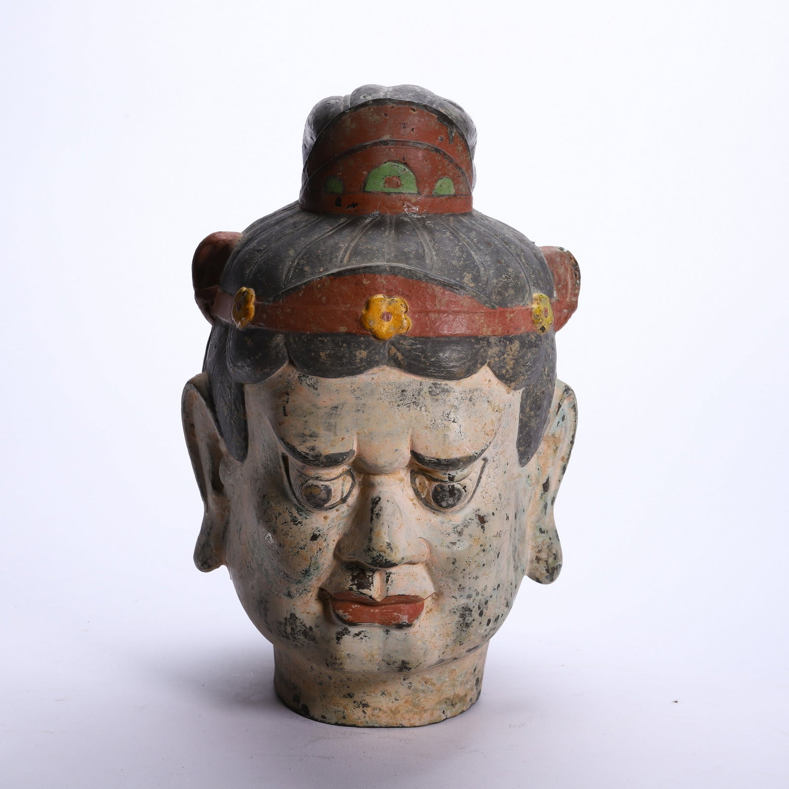 A BRONZE BUDDHA HEAD (1 of 9)
