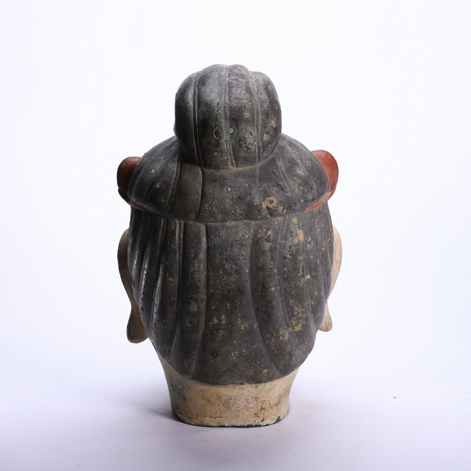 A BRONZE BUDDHA HEAD - 8
