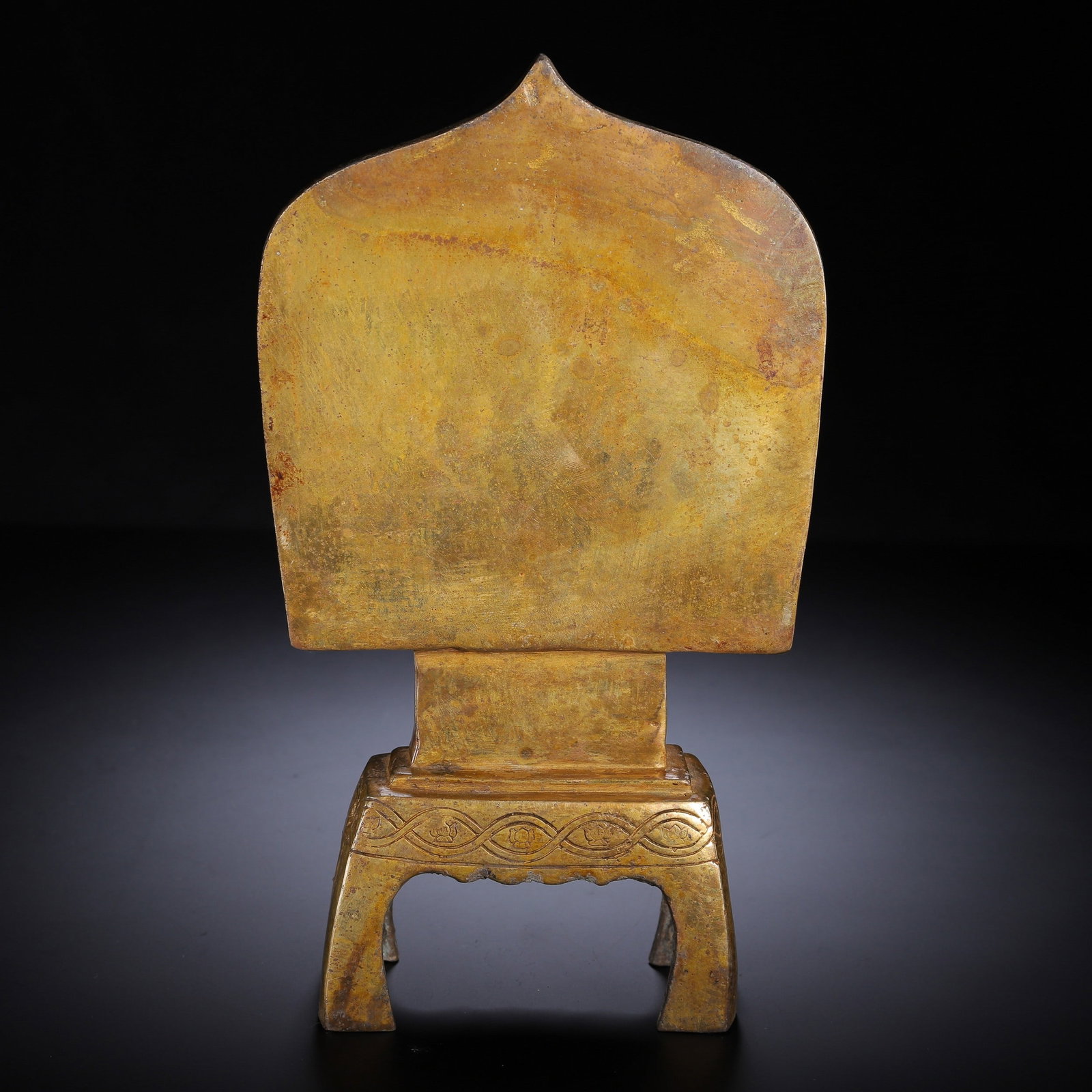 A COPPER GILDED BUDDHA STATUE - 7