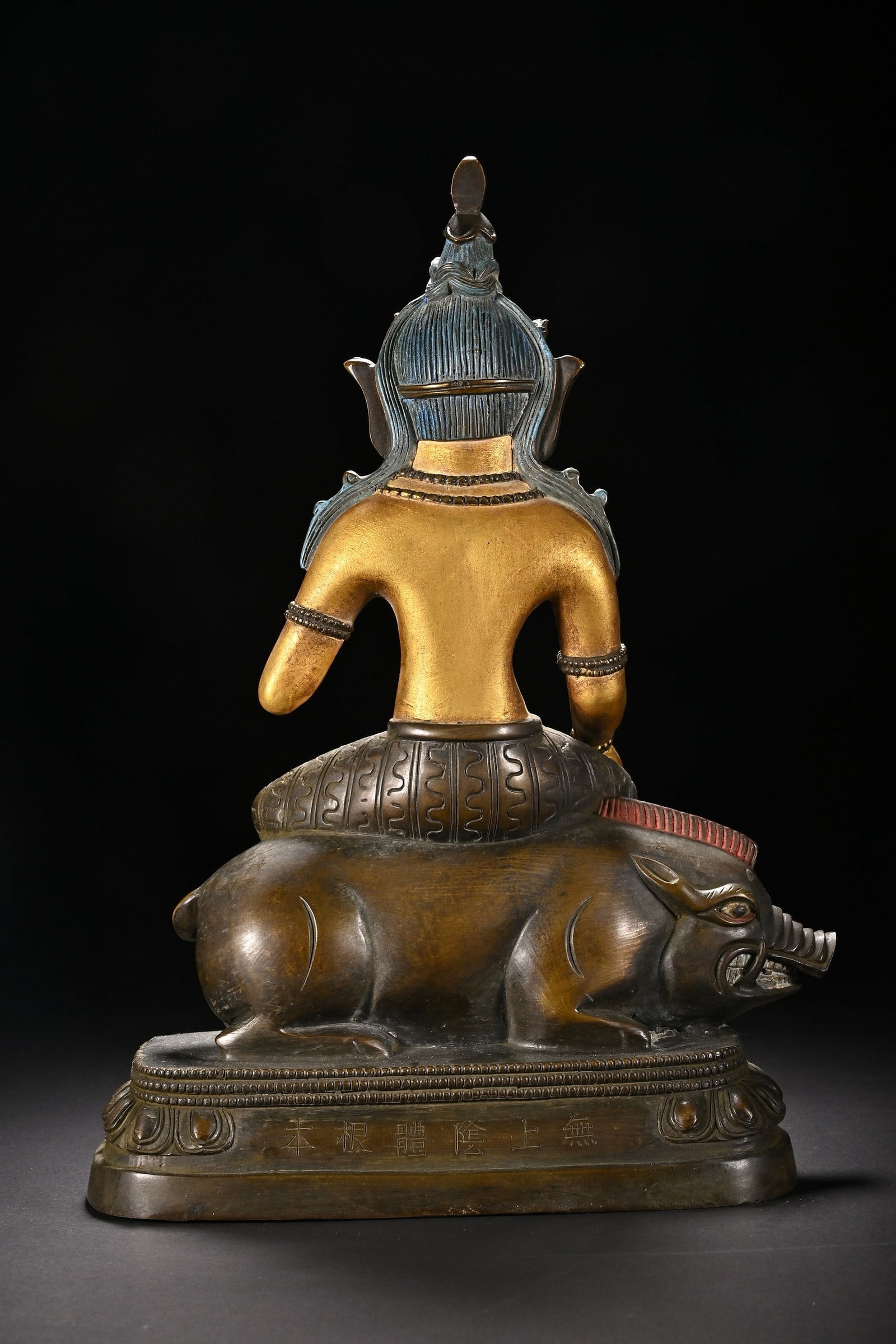 A COPPER GILDED BUDDHA STATUE - 5
