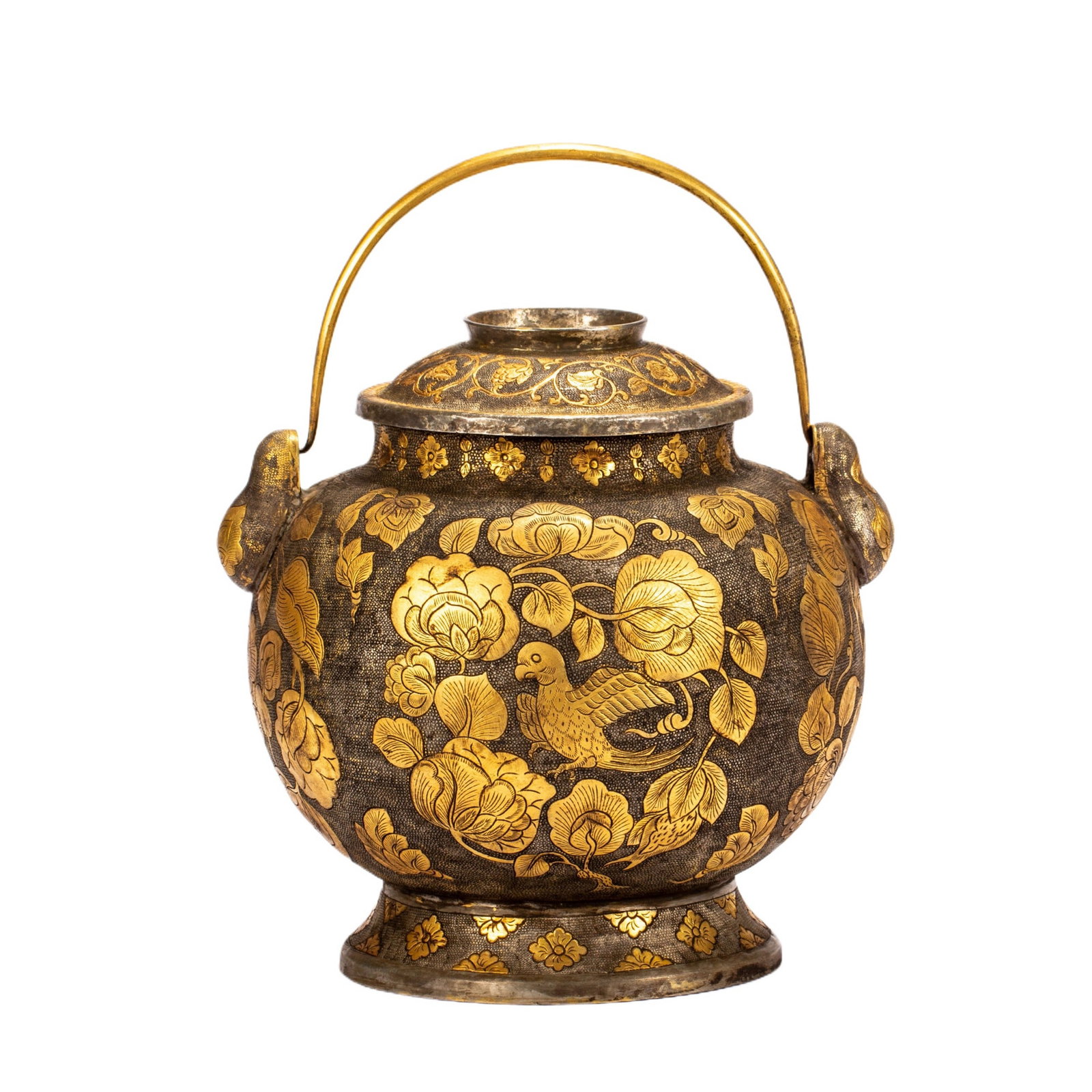 A COPPER GILDED POT (1 of 10)