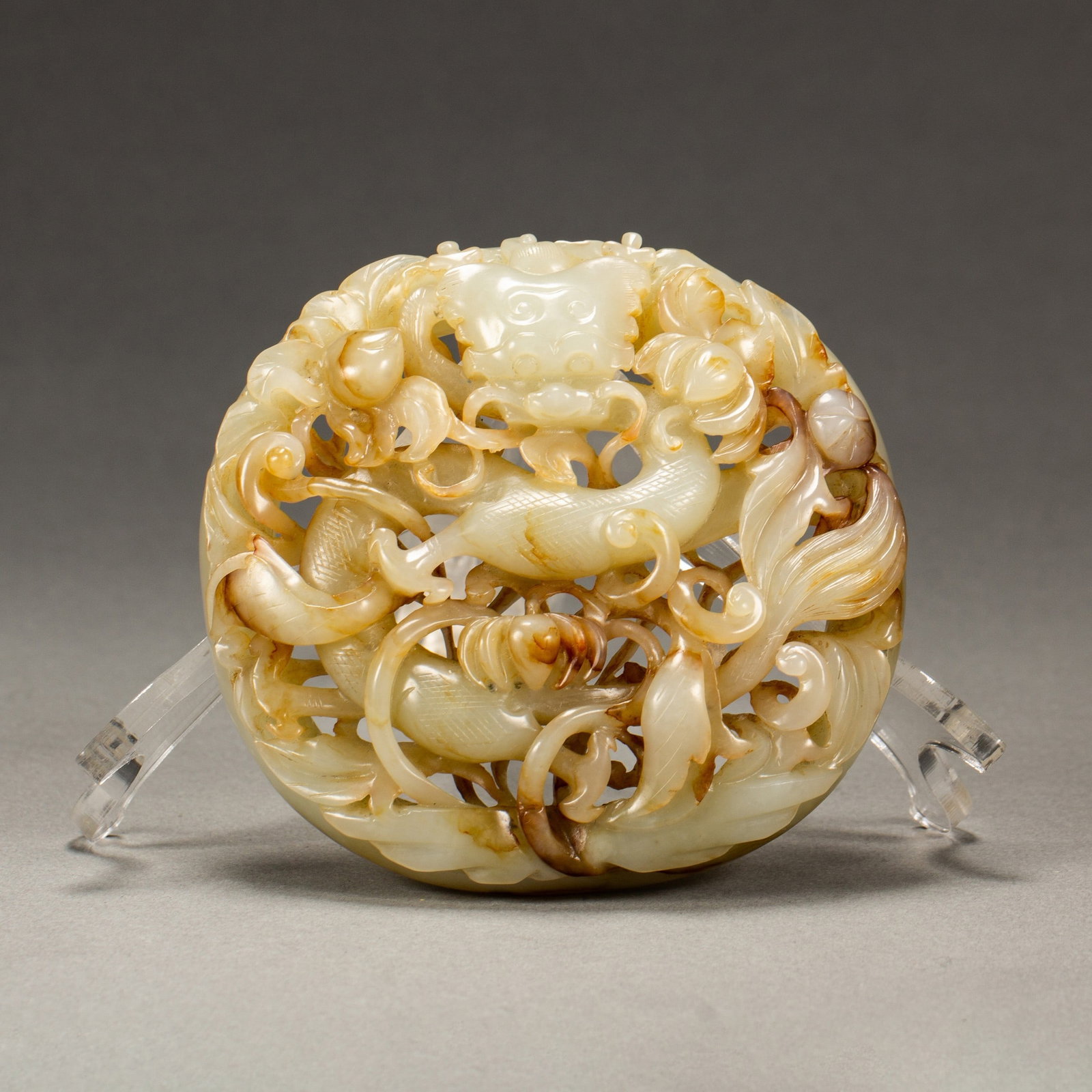 A JADE: 和田玉瓦子 A jade 9.5x9cm