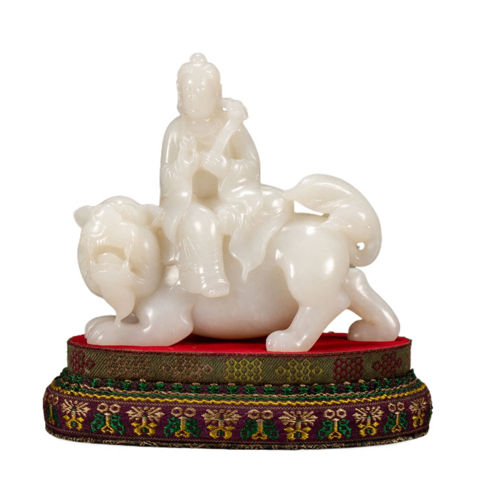 A JADE FIGURE: 和田玉人物摆件 A jade figure Ht.10cm
