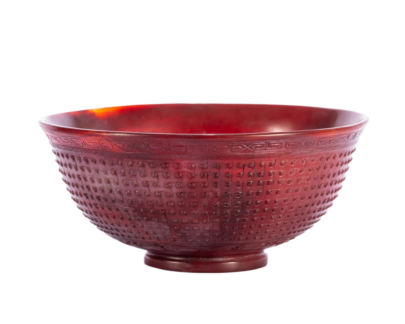 A AGATE BOWL: 玛瑙碗 A agate bowl Diam.15.5cm Ht.7cm