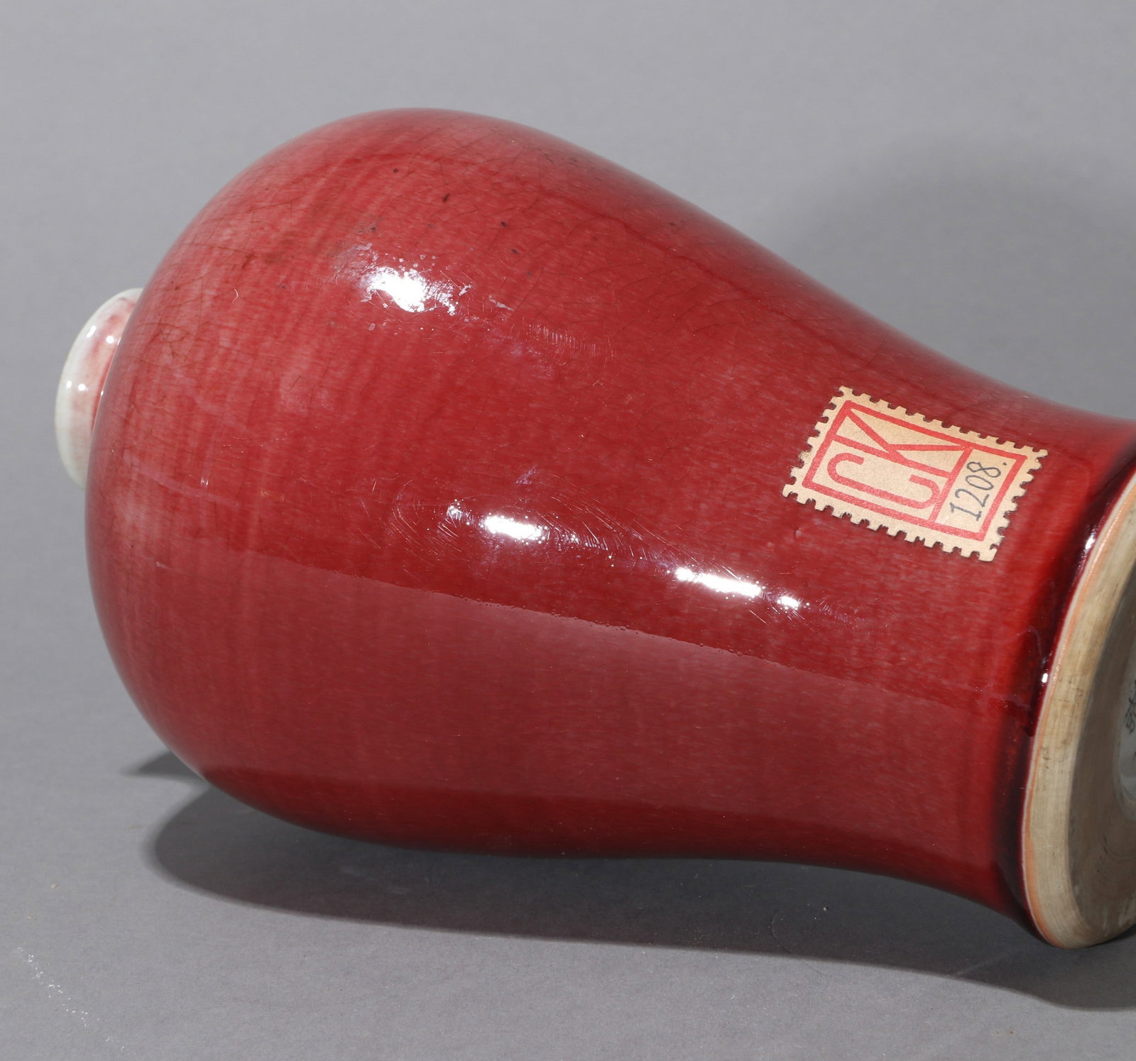 A RED GLAZED MEIPING - 6