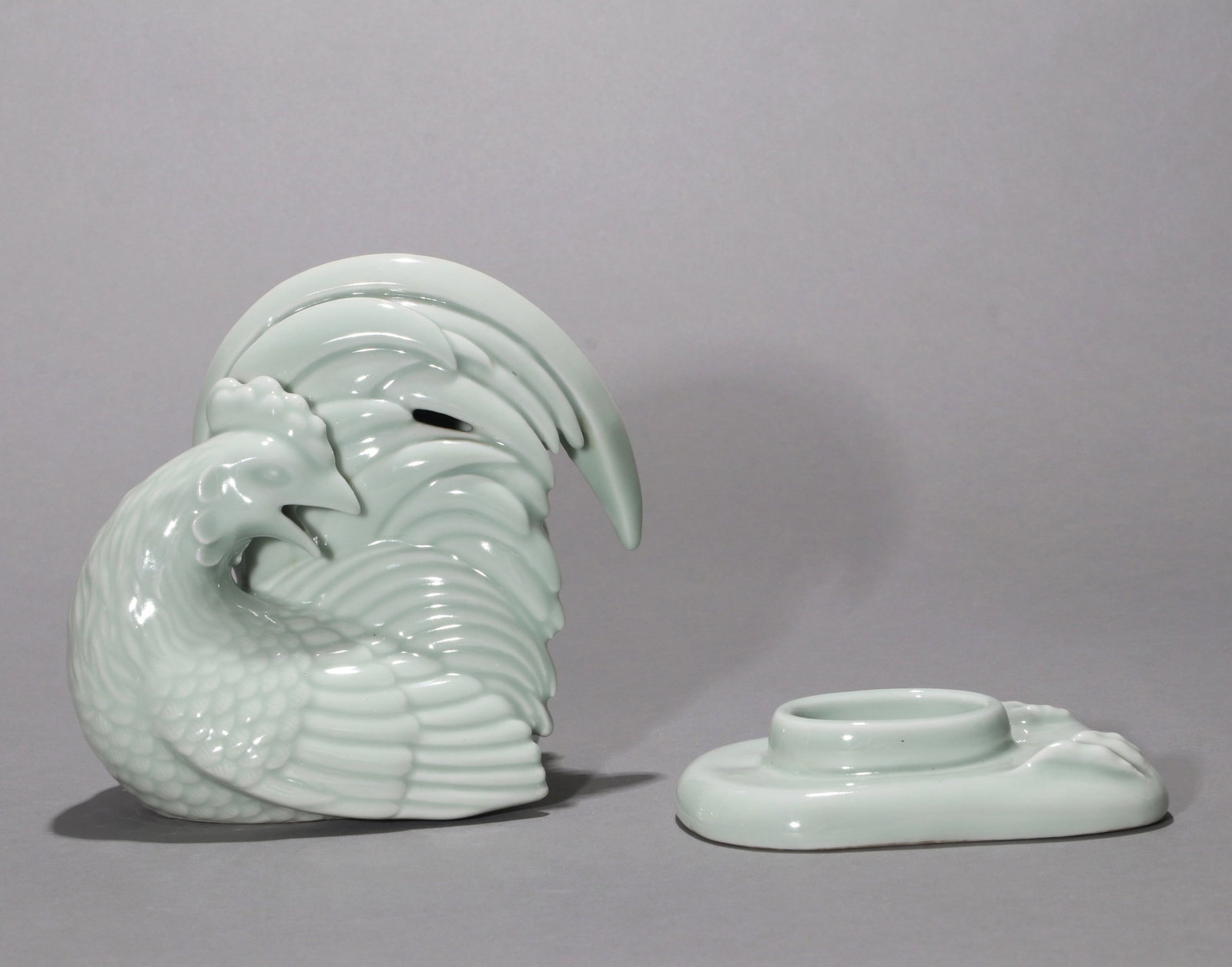 A CELADON GLAZED AROMATHERAPY - 5