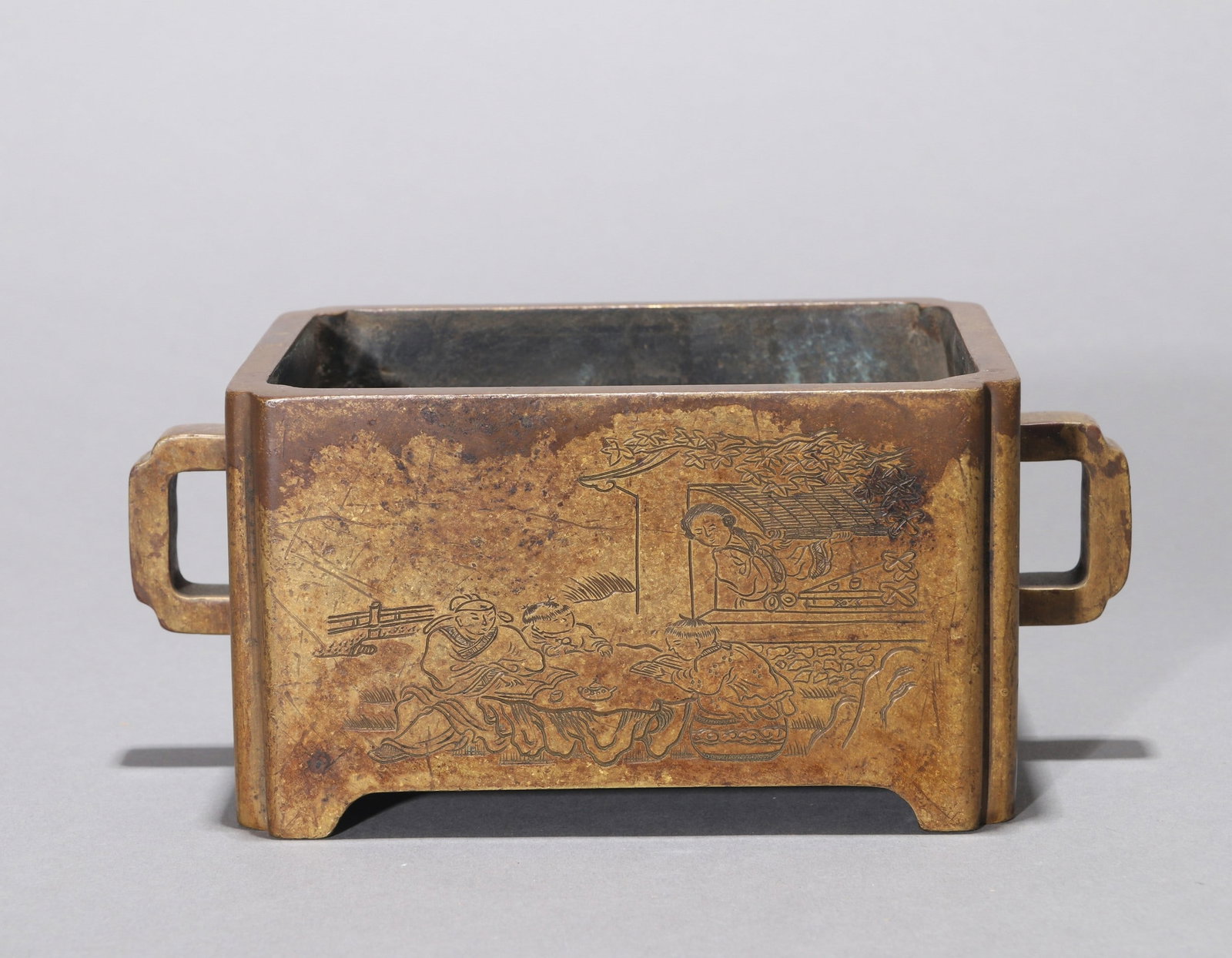A COPPER INCENSE BURNER - 2