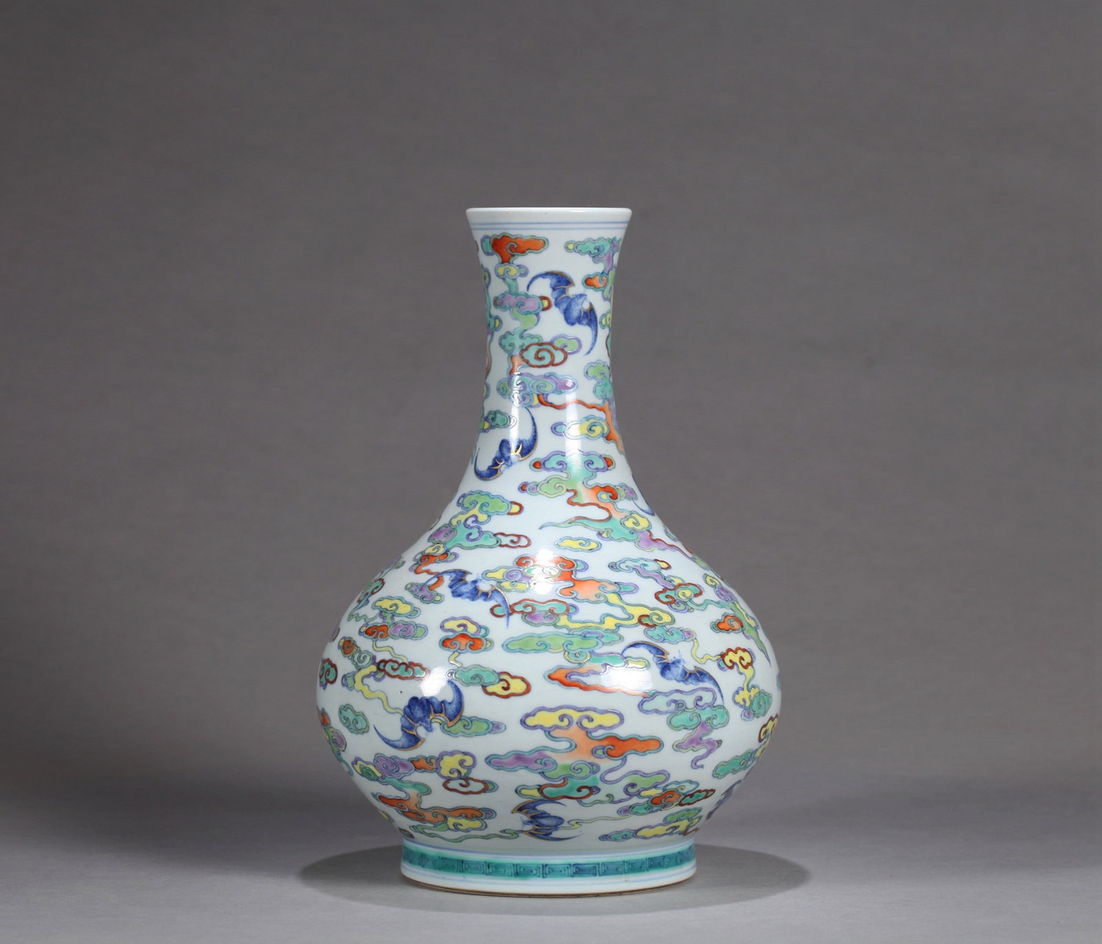 A DOUCAI BATS VASE - 2