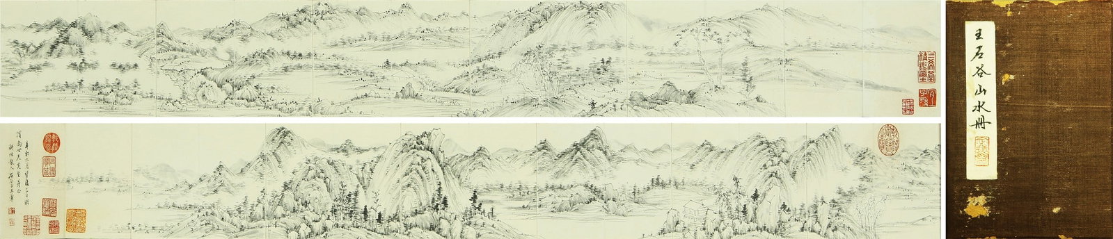WANG HUI ATTRIBUTED TO,LANDSCAPE: 王翬 山水册页 纸本册页 Wang Hui attributed to,landscape 定远斋旧藏 16×286