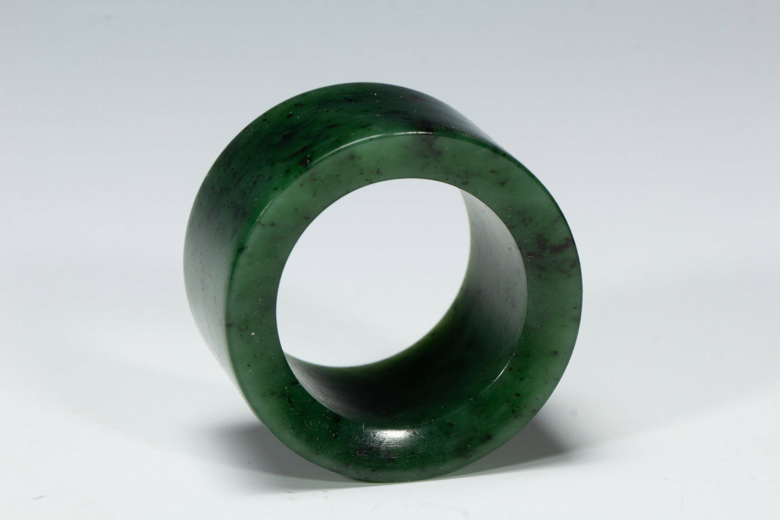 A JADE THUMB RING - 5