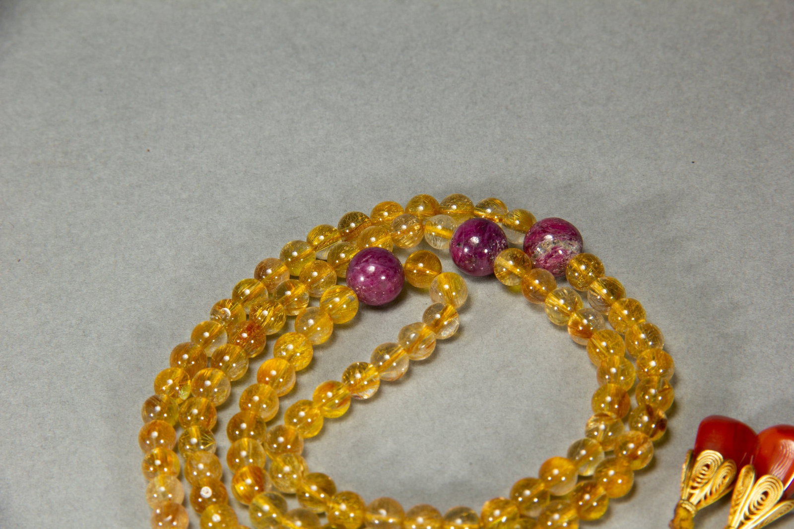 A CRYSTAL BUDDHA BEAD - 2