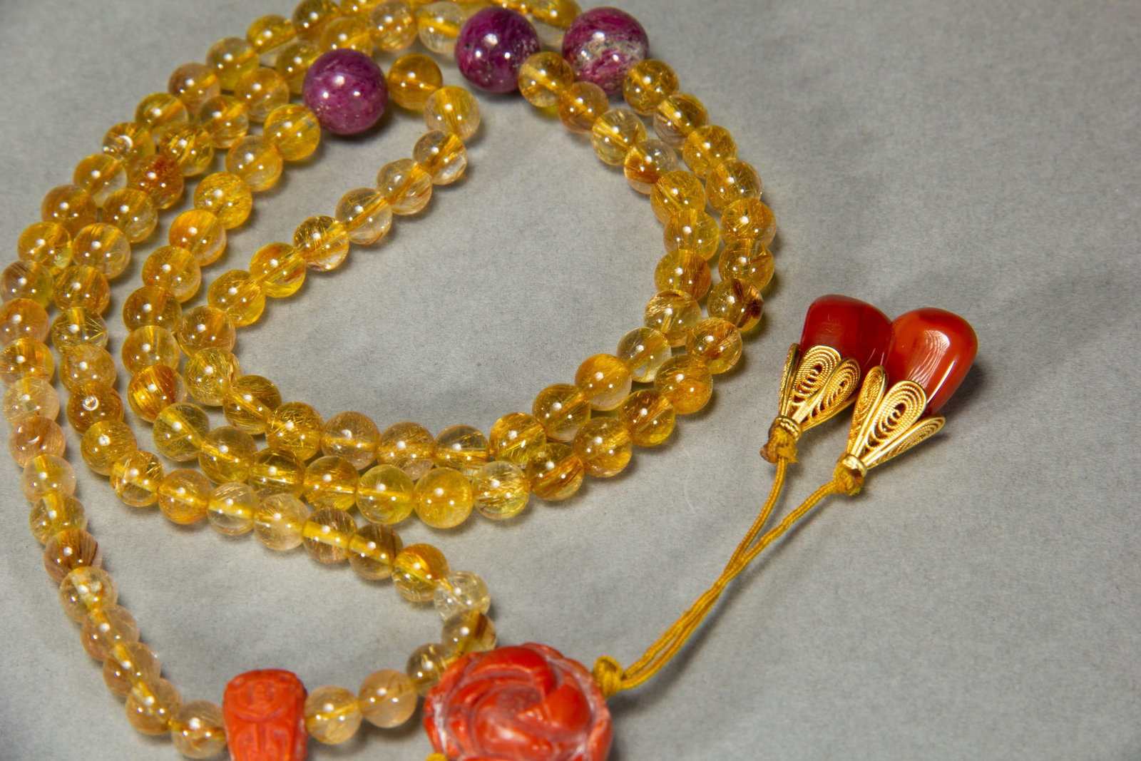 A CRYSTAL BUDDHA BEAD - 5