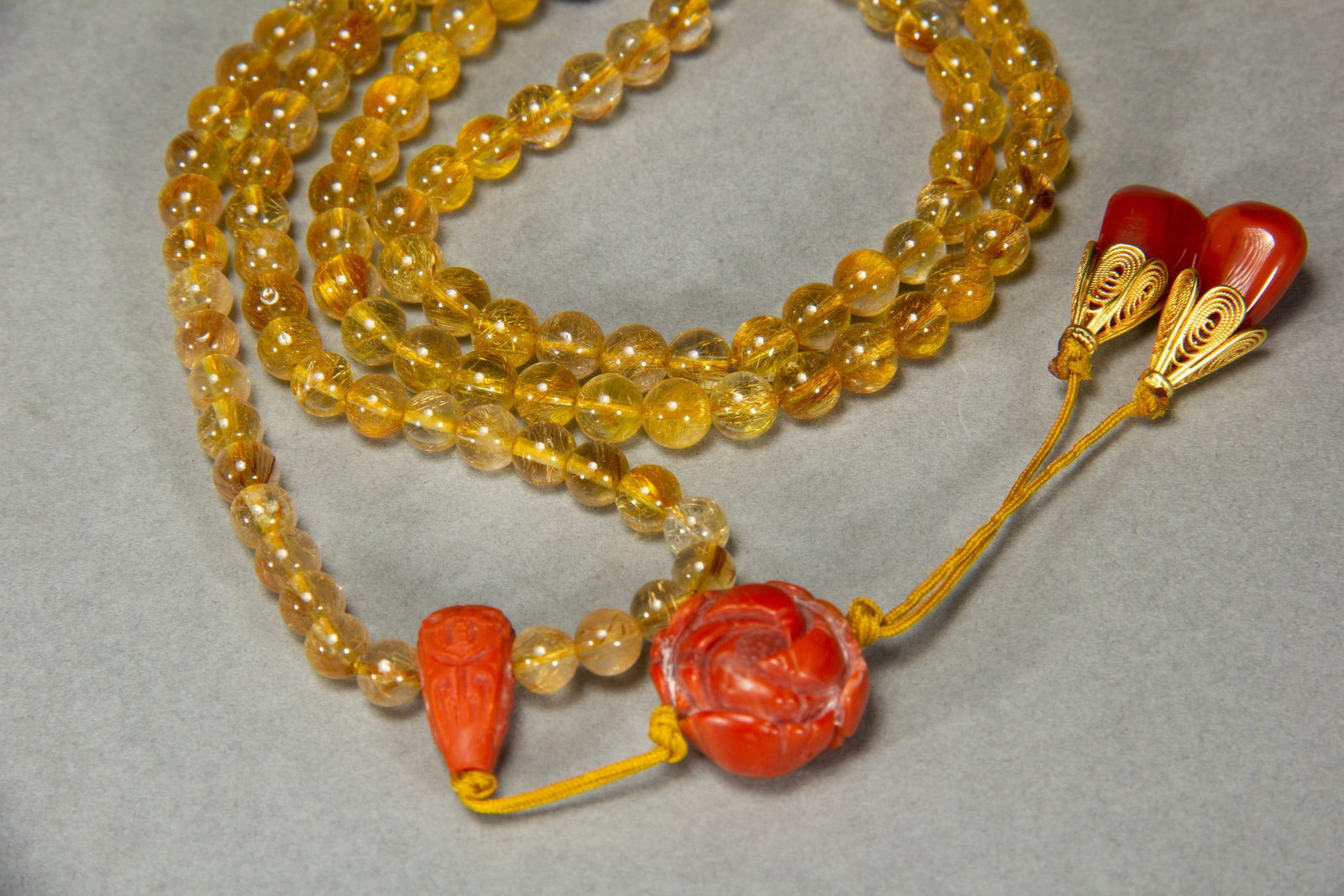 A CRYSTAL BUDDHA BEAD - 6