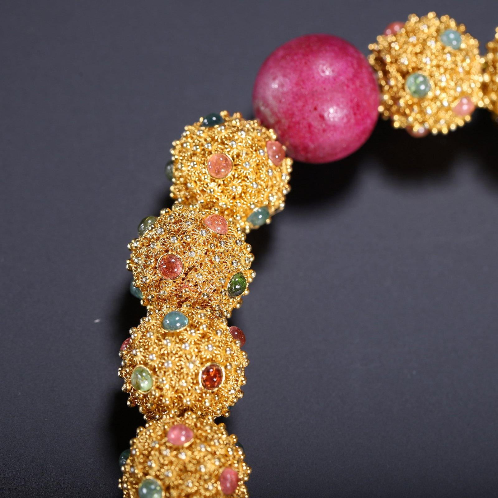 A COPPER GILDED BRACELET - 7