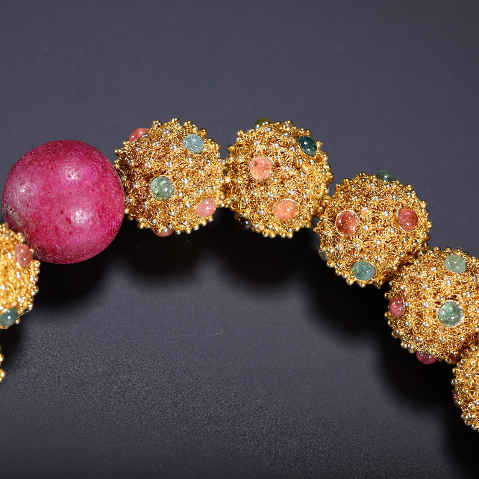 A COPPER GILDED BRACELET - 8
