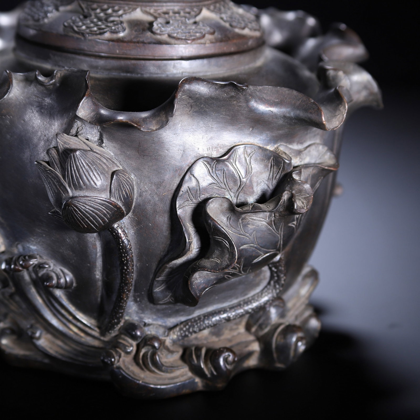 A COPPER INCENSE BURNER - 2