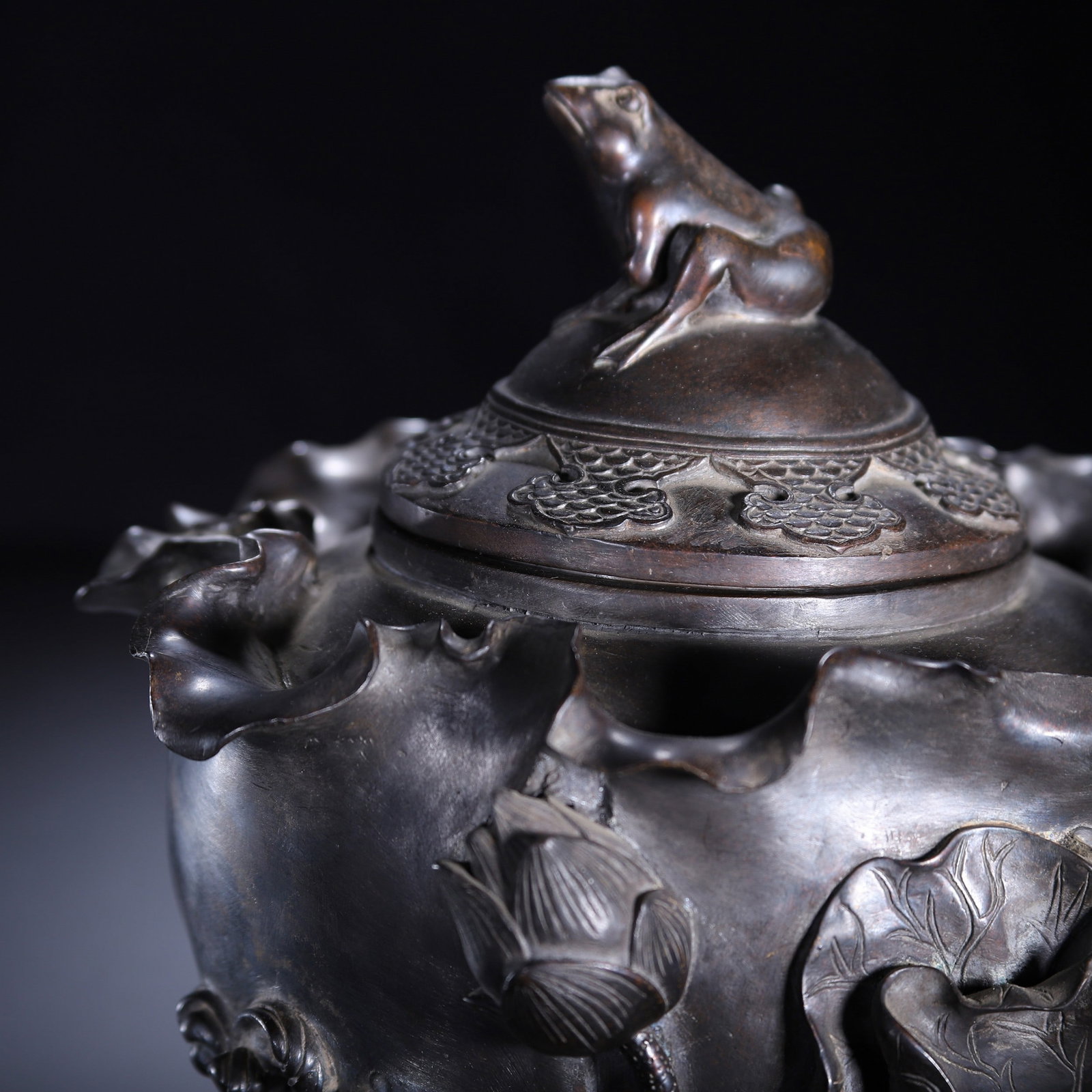 A COPPER INCENSE BURNER - 3