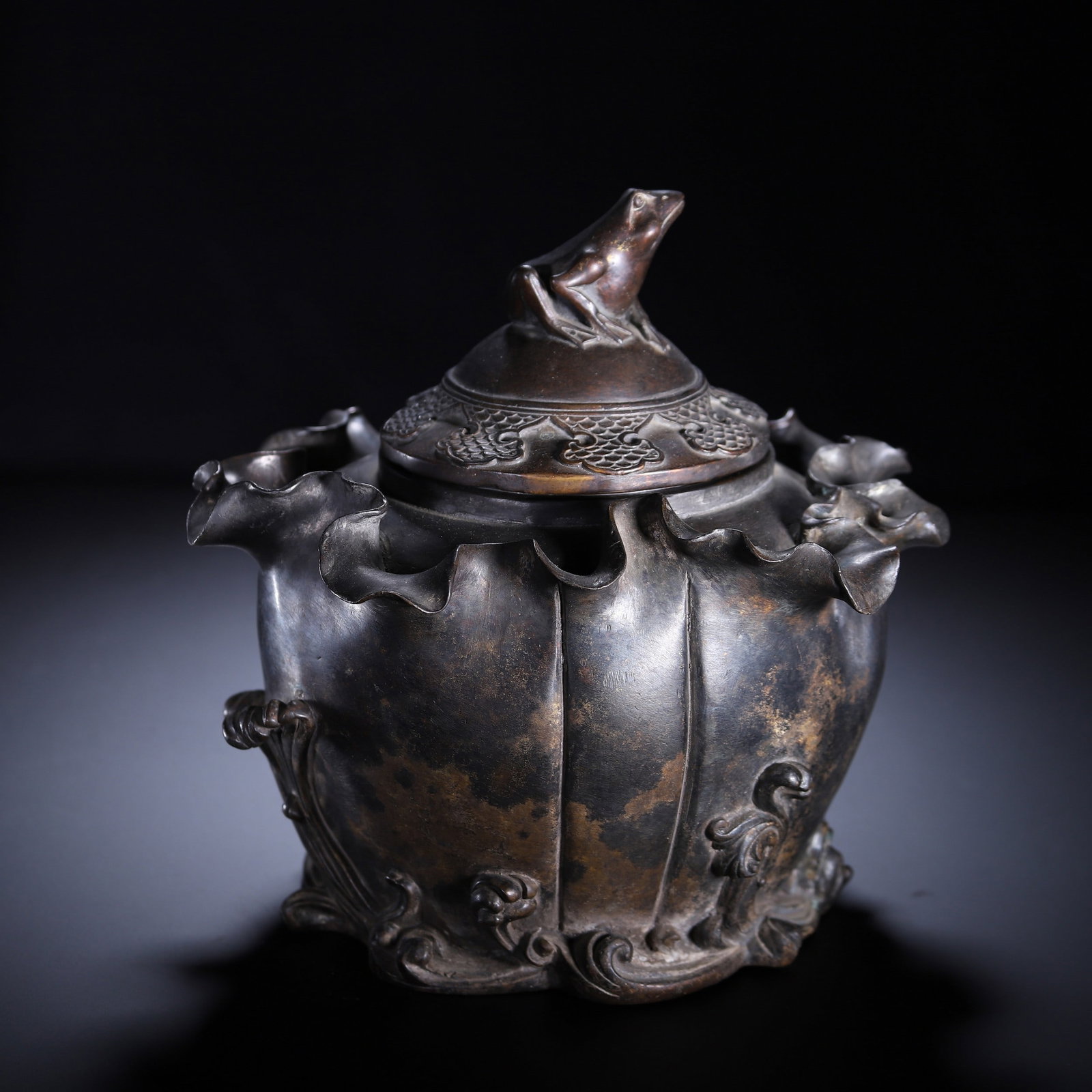 A COPPER INCENSE BURNER - 5