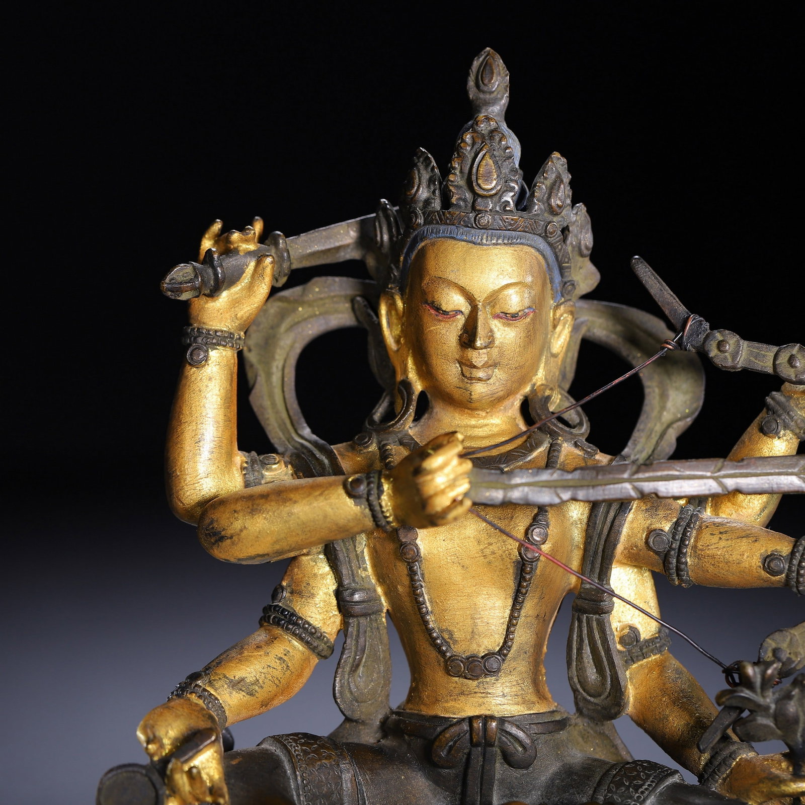 A COPPER BUDDHA STATUE - 2