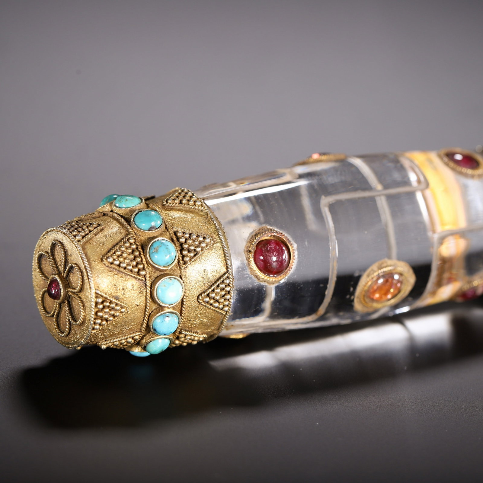 A CRYSTAL DZI BEAD - 2