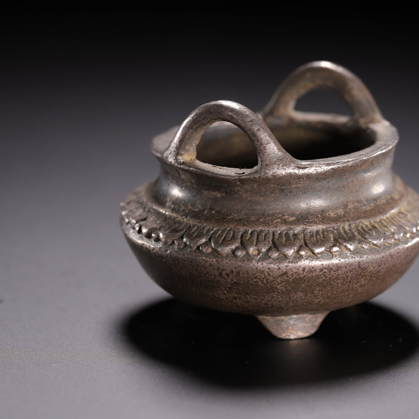 A SILVER INCENSE BURNER - 4