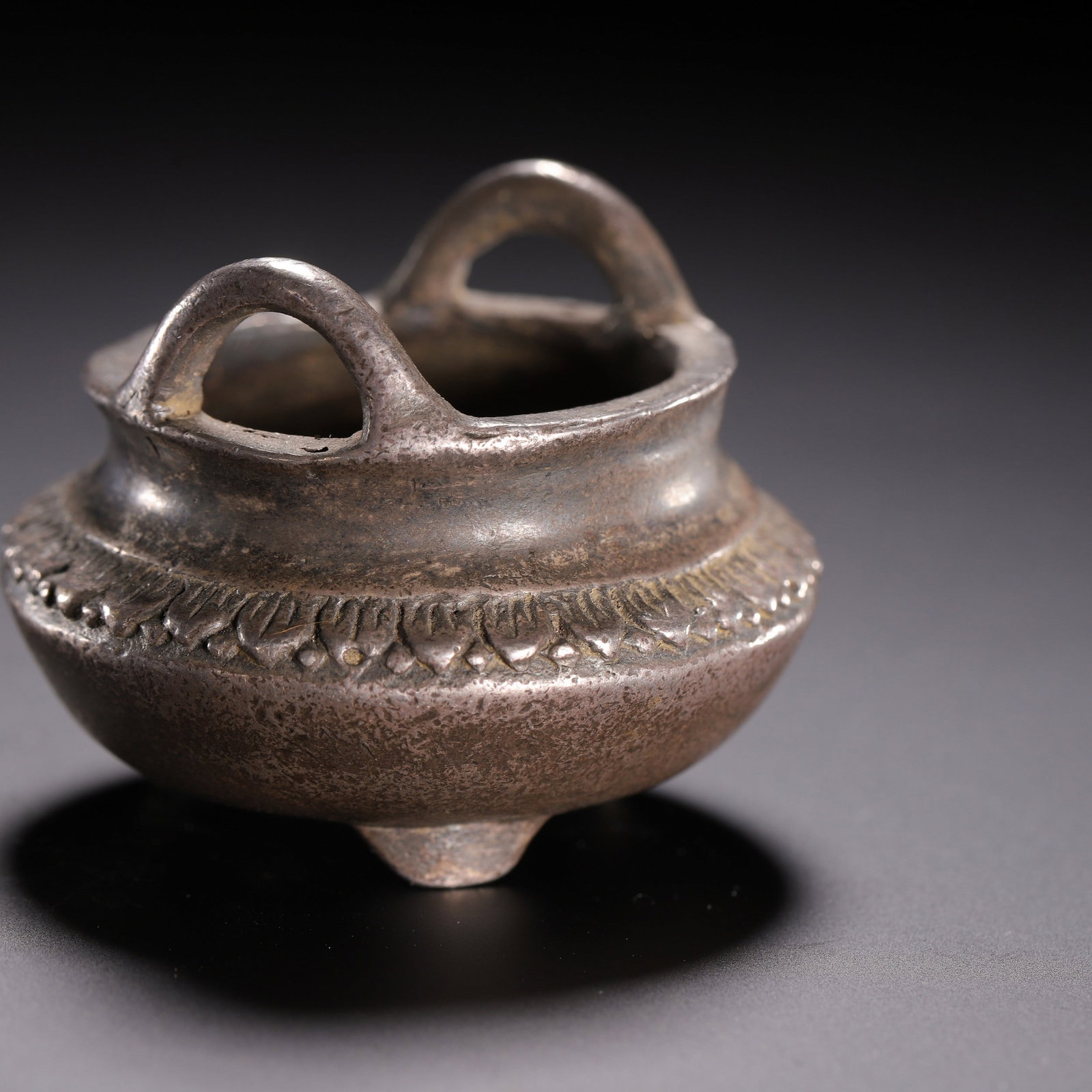 A SILVER INCENSE BURNER - 5