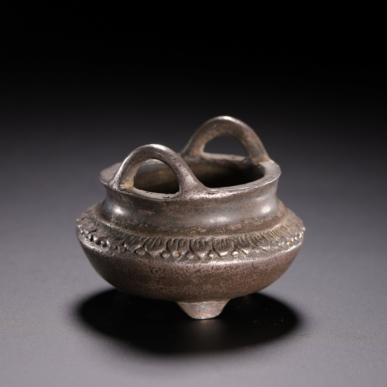 A SILVER INCENSE BURNER - 6