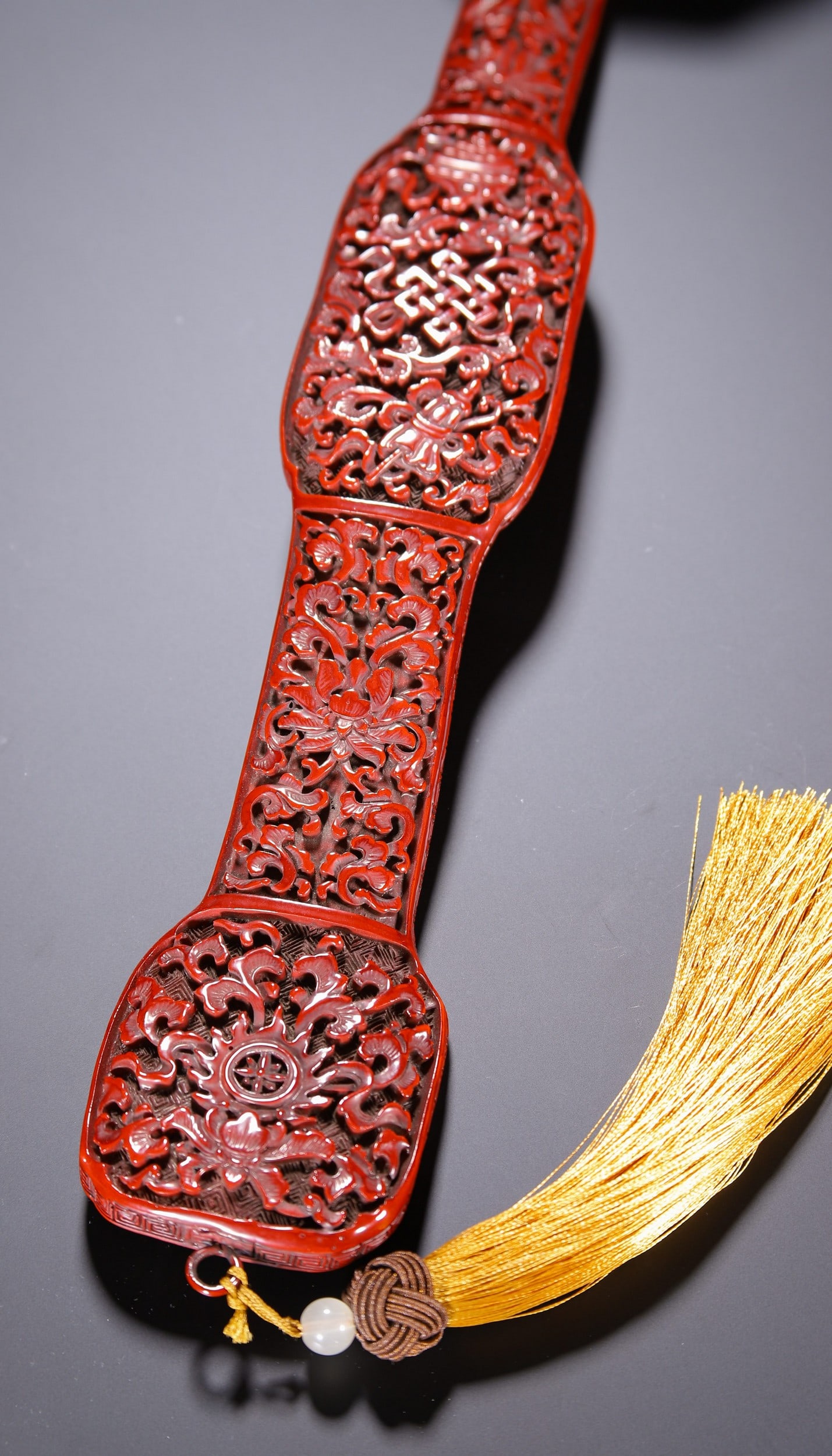 A CARVED LACQUERWARE RUYI - 4