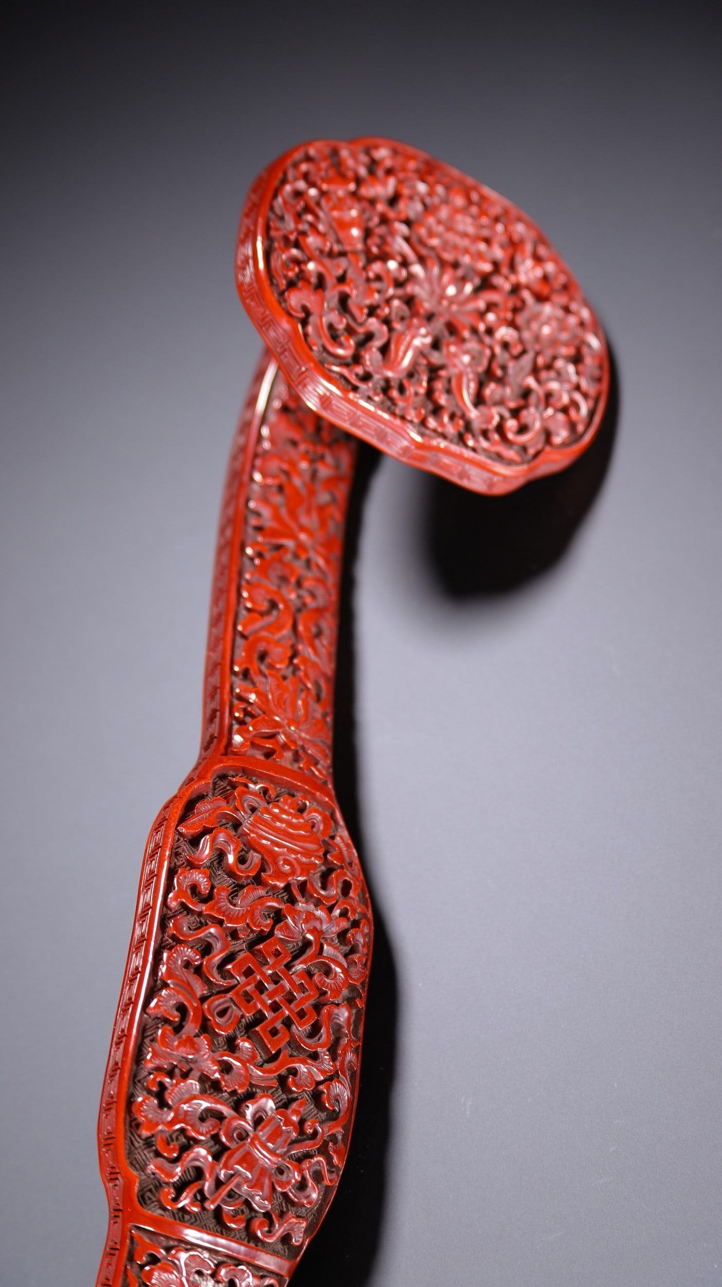 A CARVED LACQUERWARE RUYI - 6