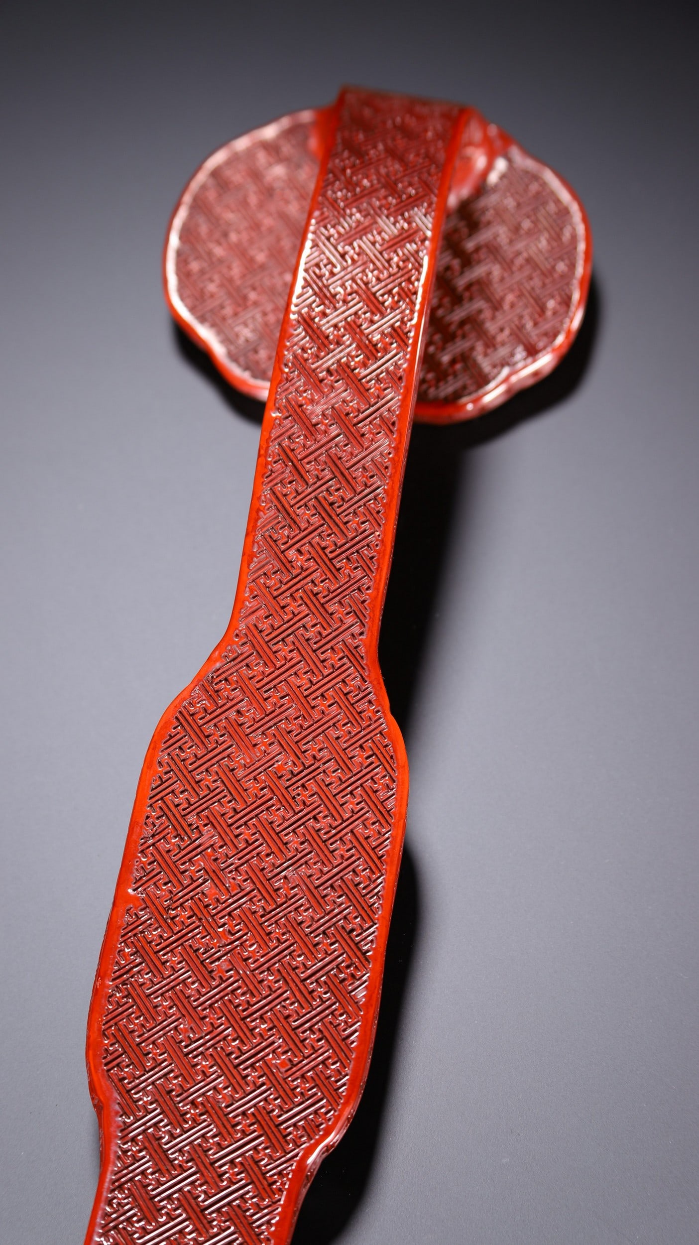A CARVED LACQUERWARE RUYI - 9