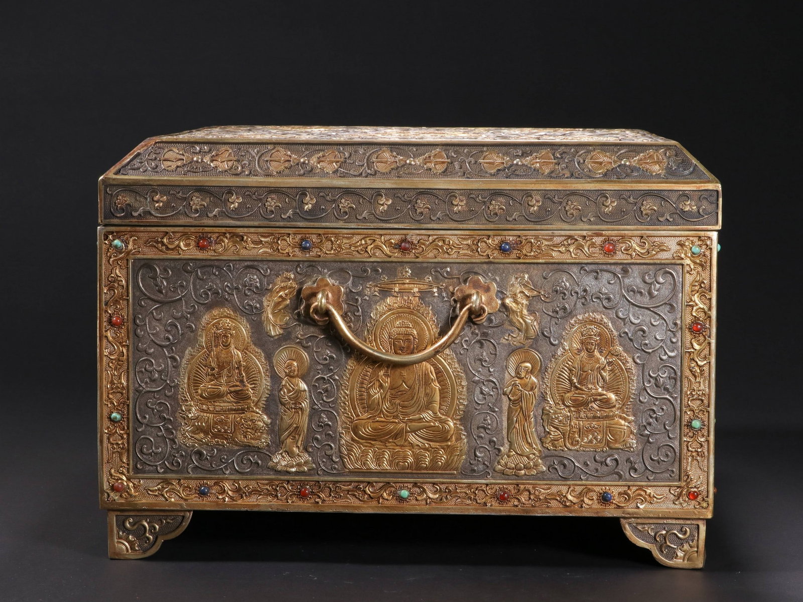 SILVER GILDED BUDDHIST SCRIPTURES - 4