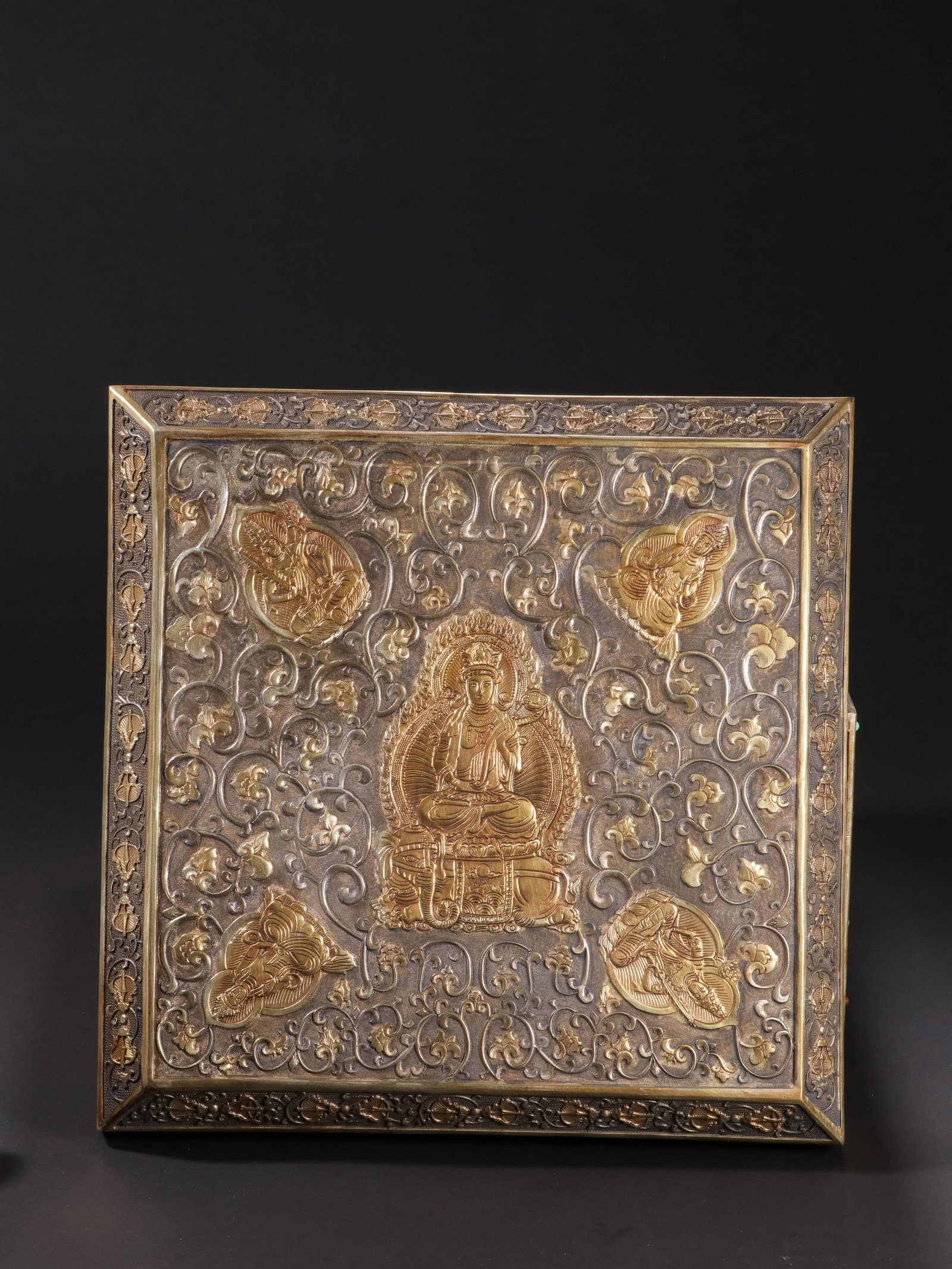SILVER GILDED BUDDHIST SCRIPTURES - 5