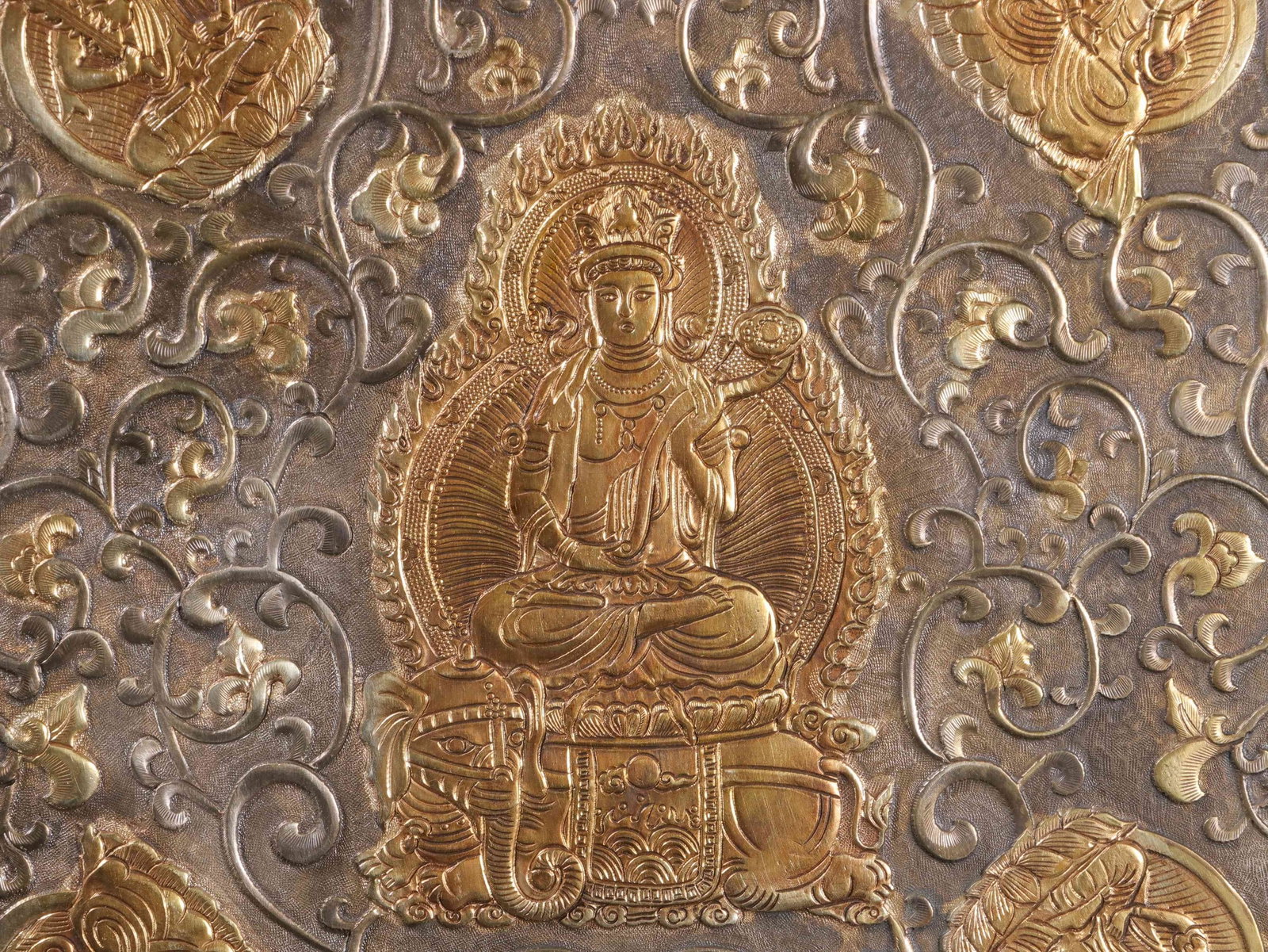 SILVER GILDED BUDDHIST SCRIPTURES - 6