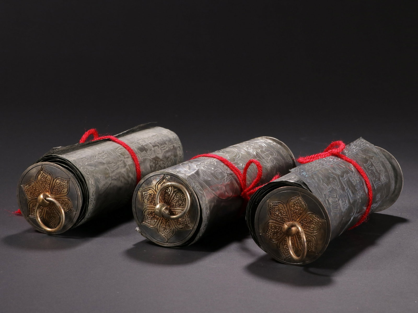 SILVER GILDED BUDDHIST SCRIPTURES - 9