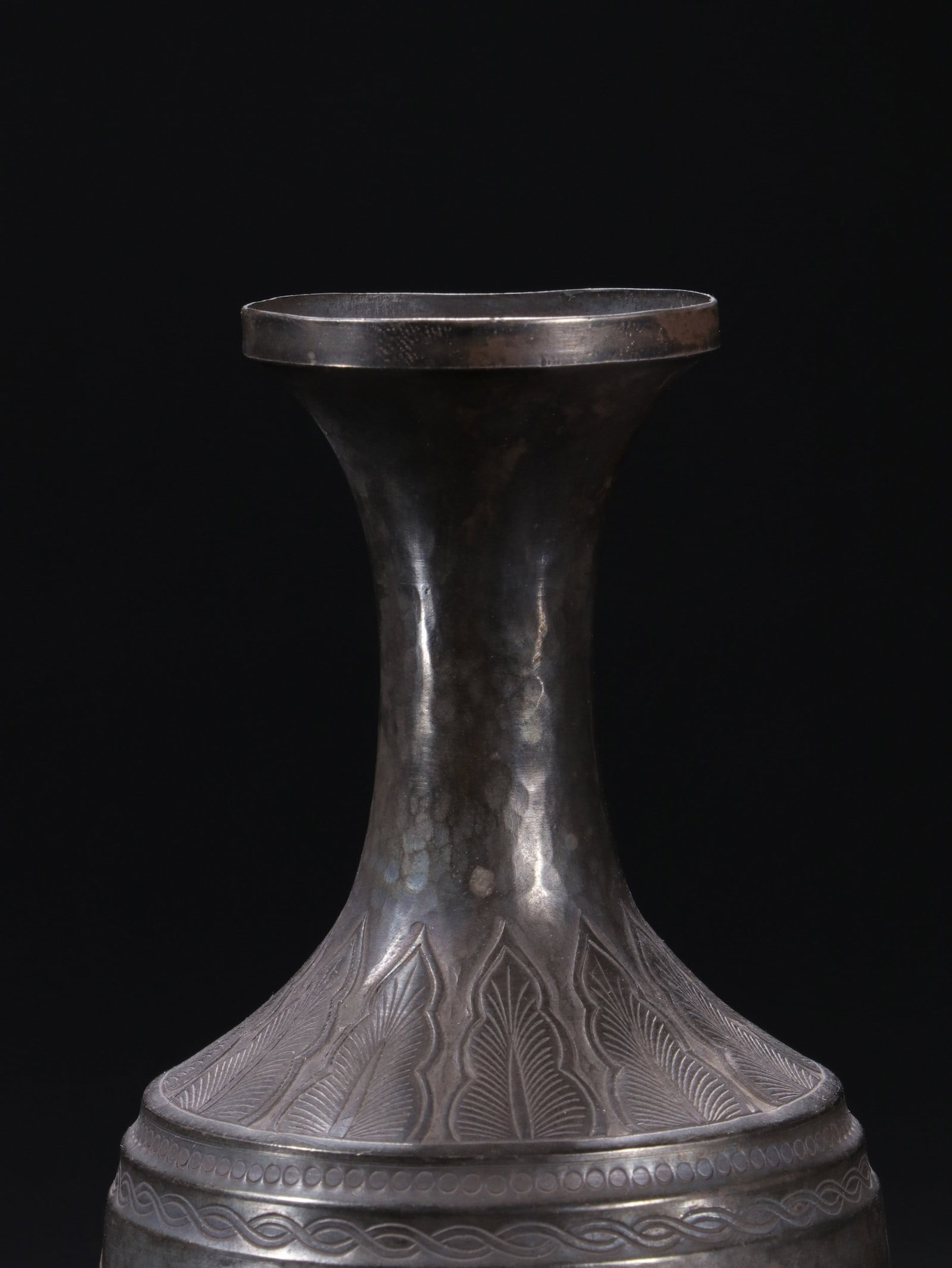 SILVER GILDED VASE - 3