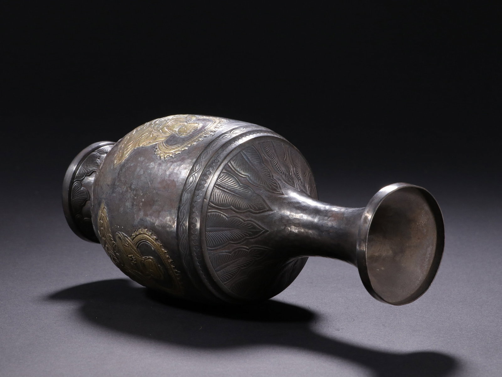 SILVER GILDED VASE - 7