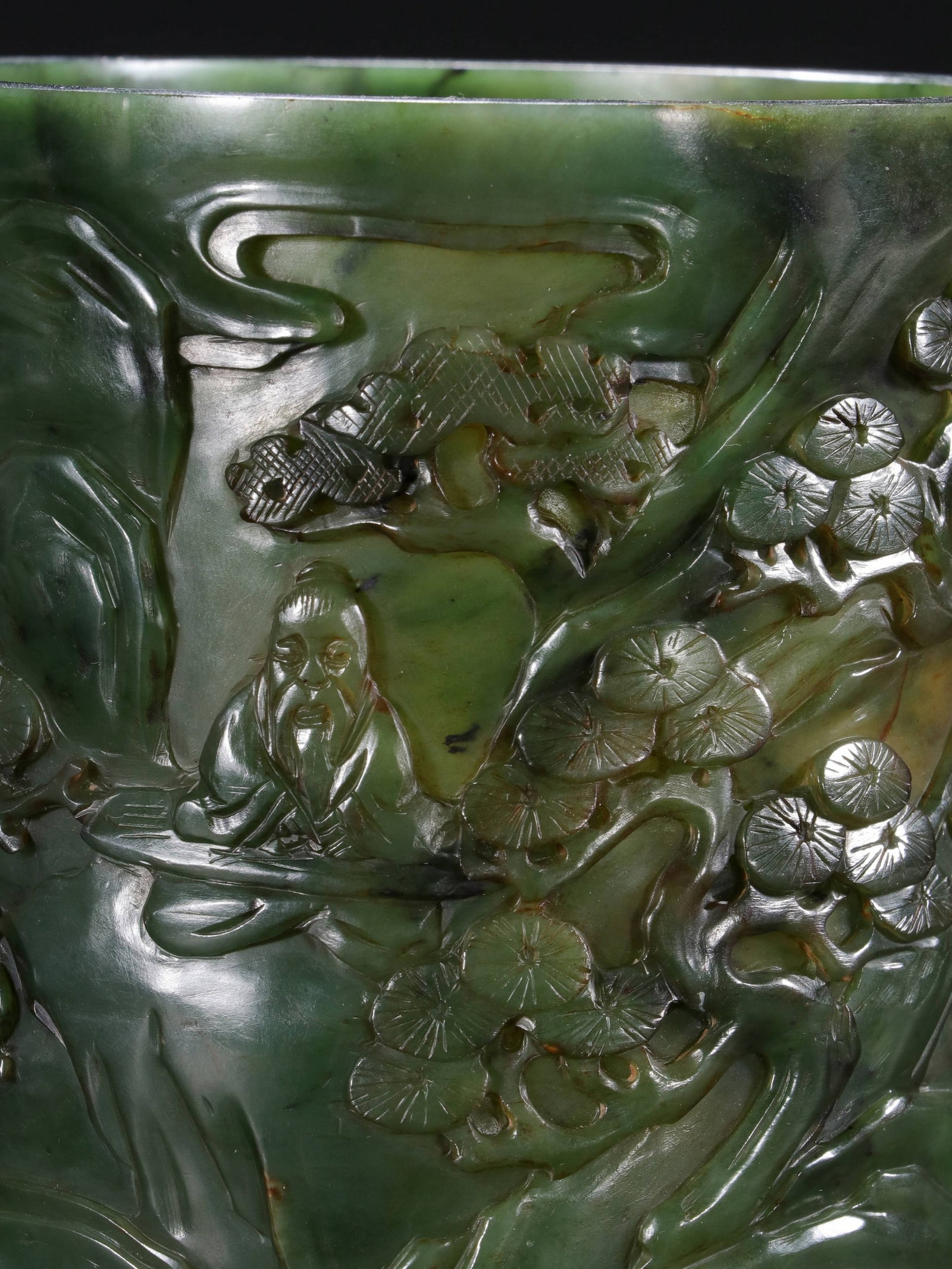 A JADE BRUSH POT - 5
