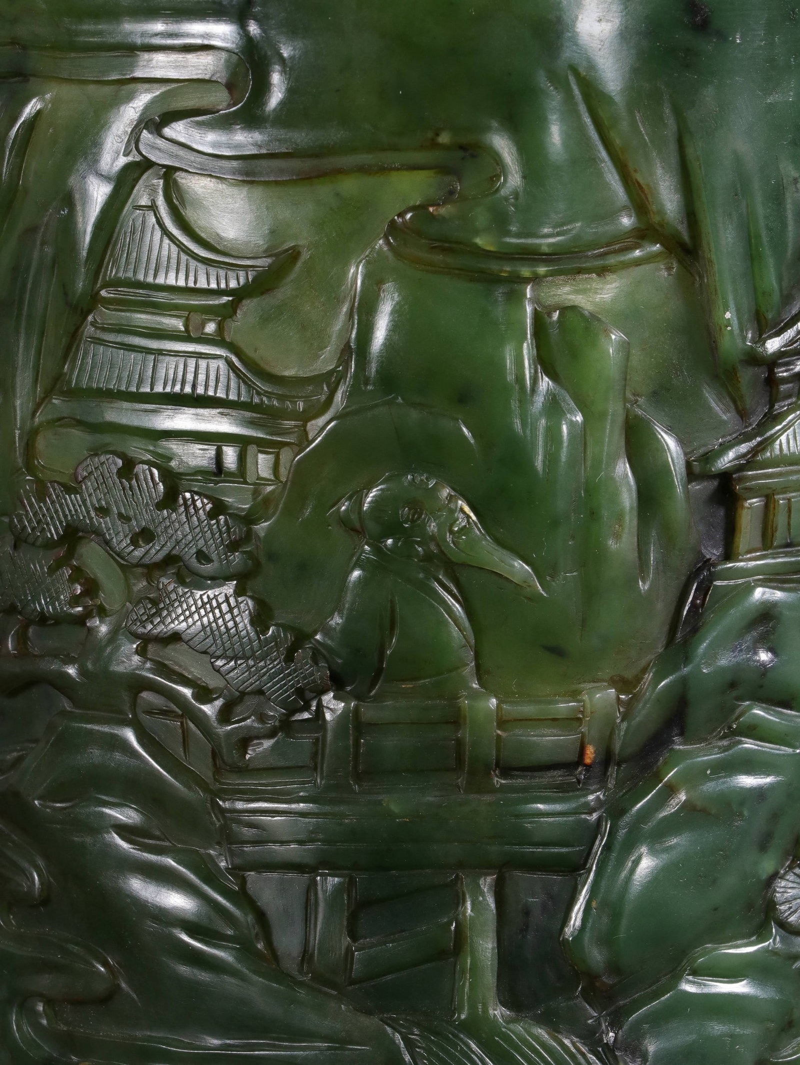 A JADE BRUSH POT - 7