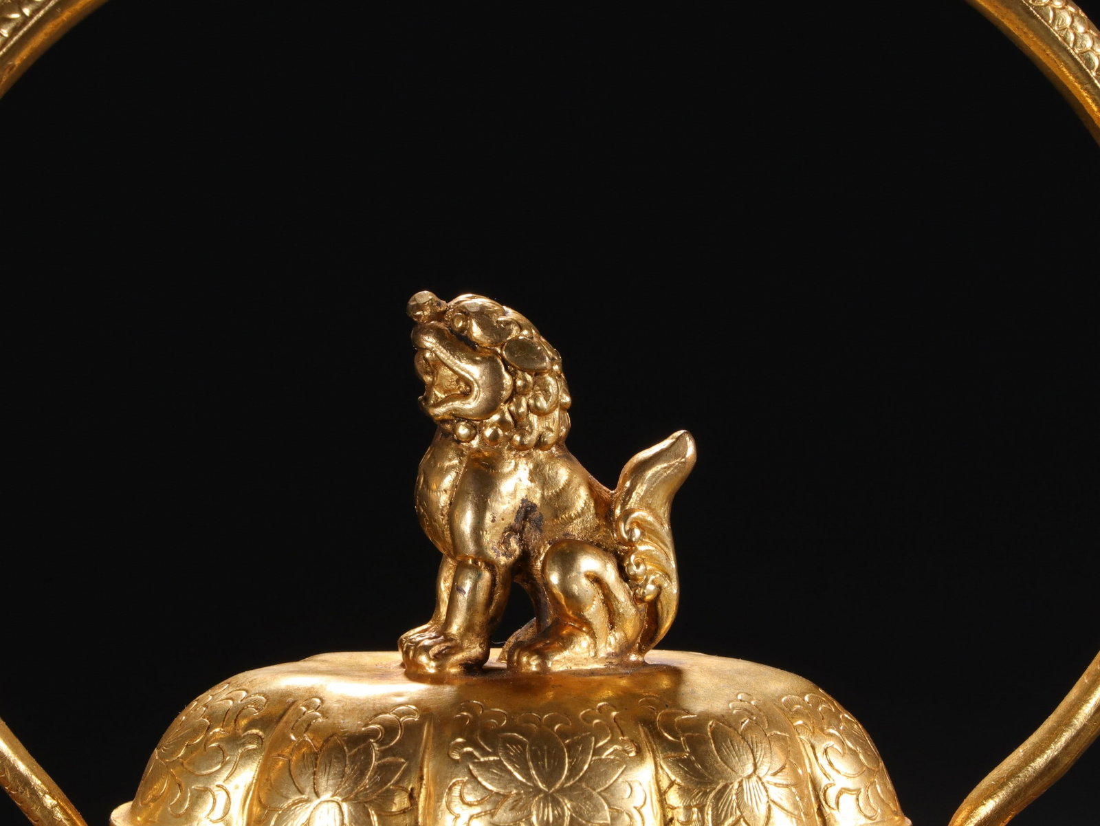 A COPPER GILDING EWER - 3
