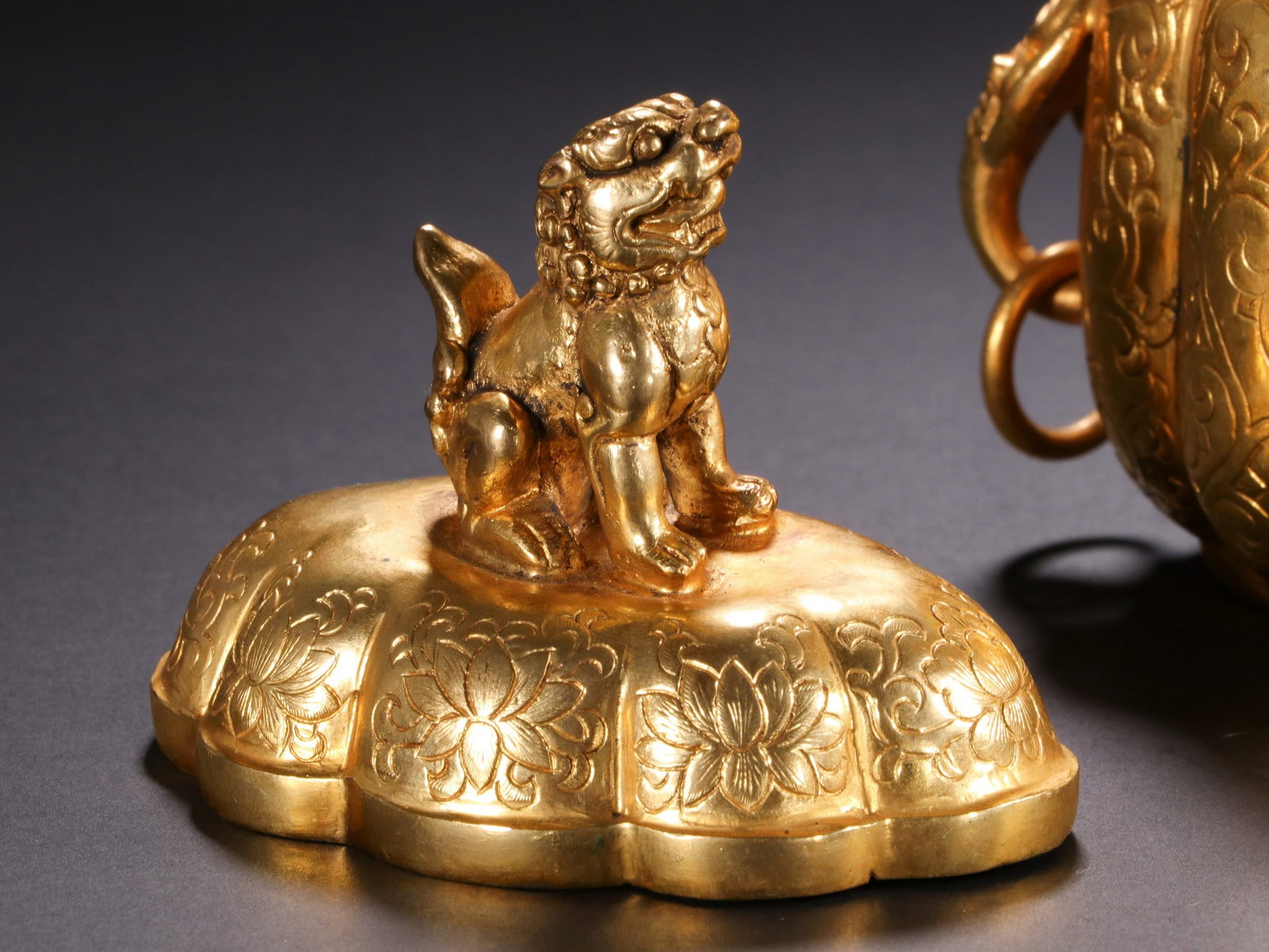 A COPPER GILDING EWER - 7