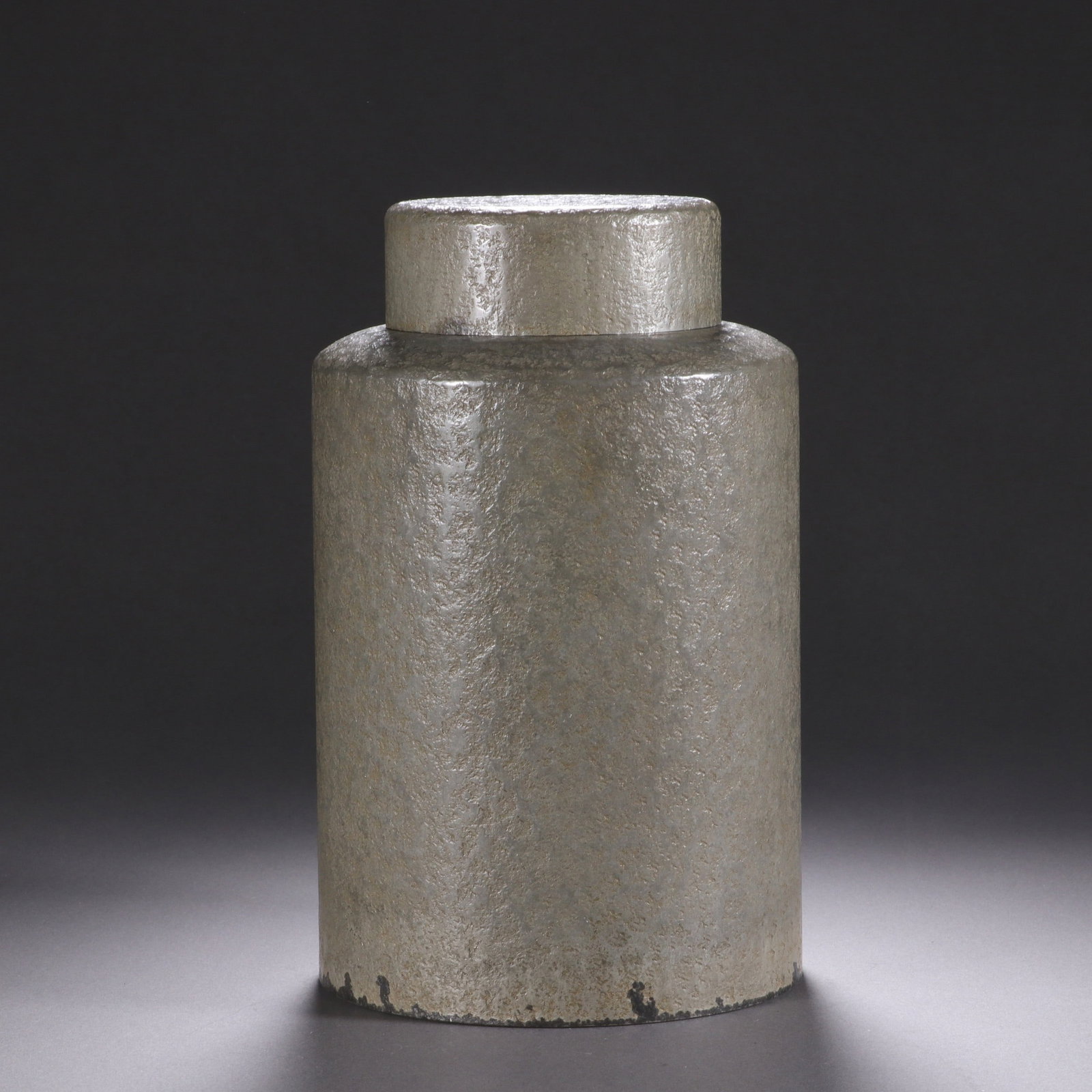 TIN TEAPOT: 清 锡器茶叶罐 Tin teapot Ht.19cm