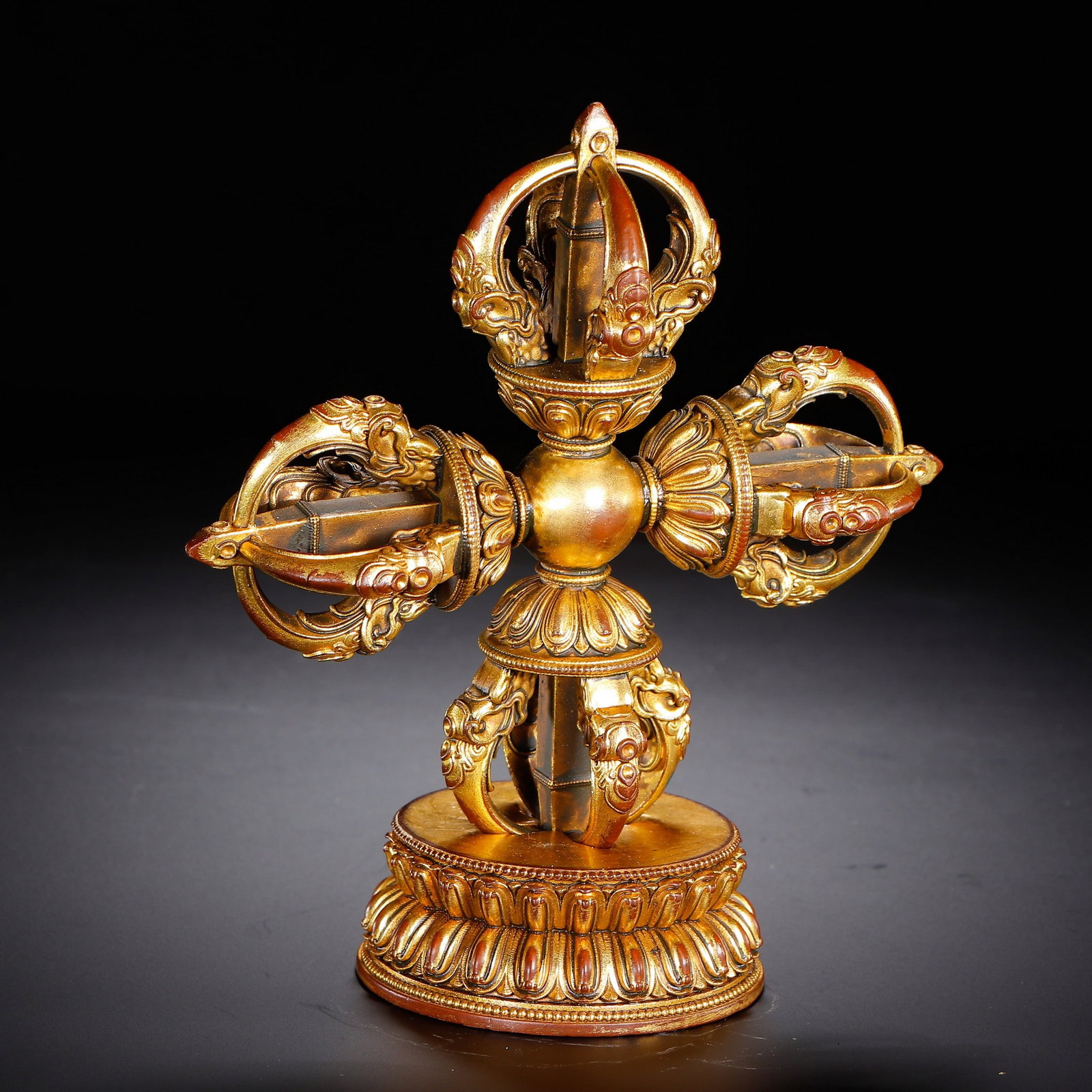 A COPPER GILDING RITUAL IMPLEMENT - 6