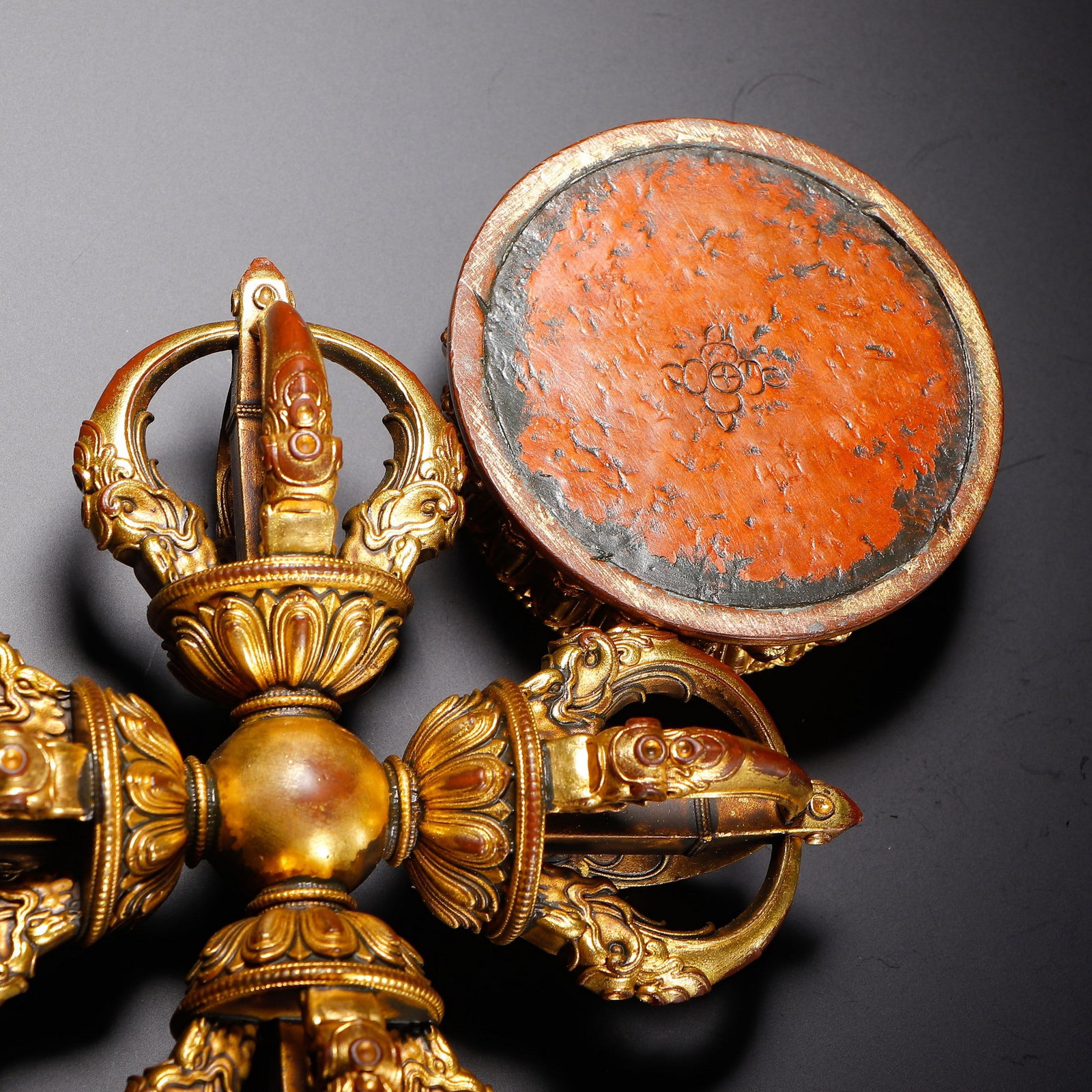 A COPPER GILDING RITUAL IMPLEMENT - 9