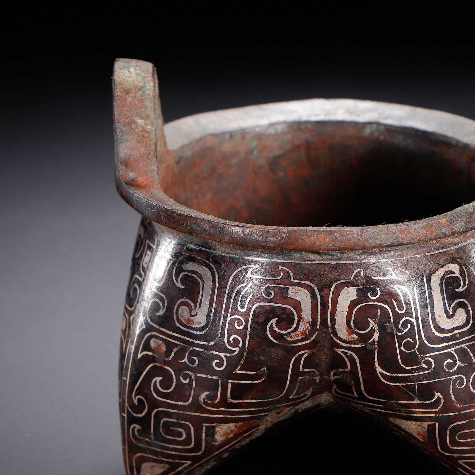 A COPPER INCENSE BURNER - 3