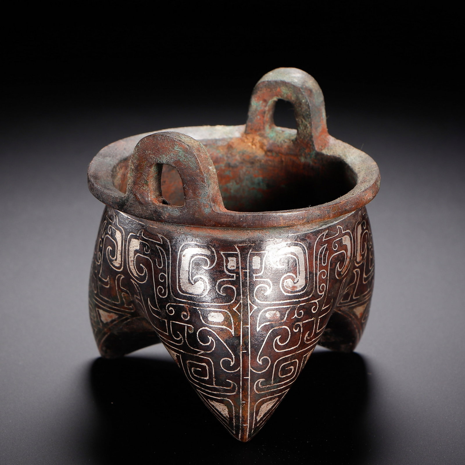A COPPER INCENSE BURNER - 4