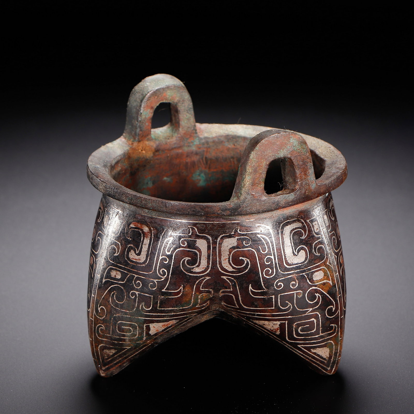A COPPER INCENSE BURNER - 5