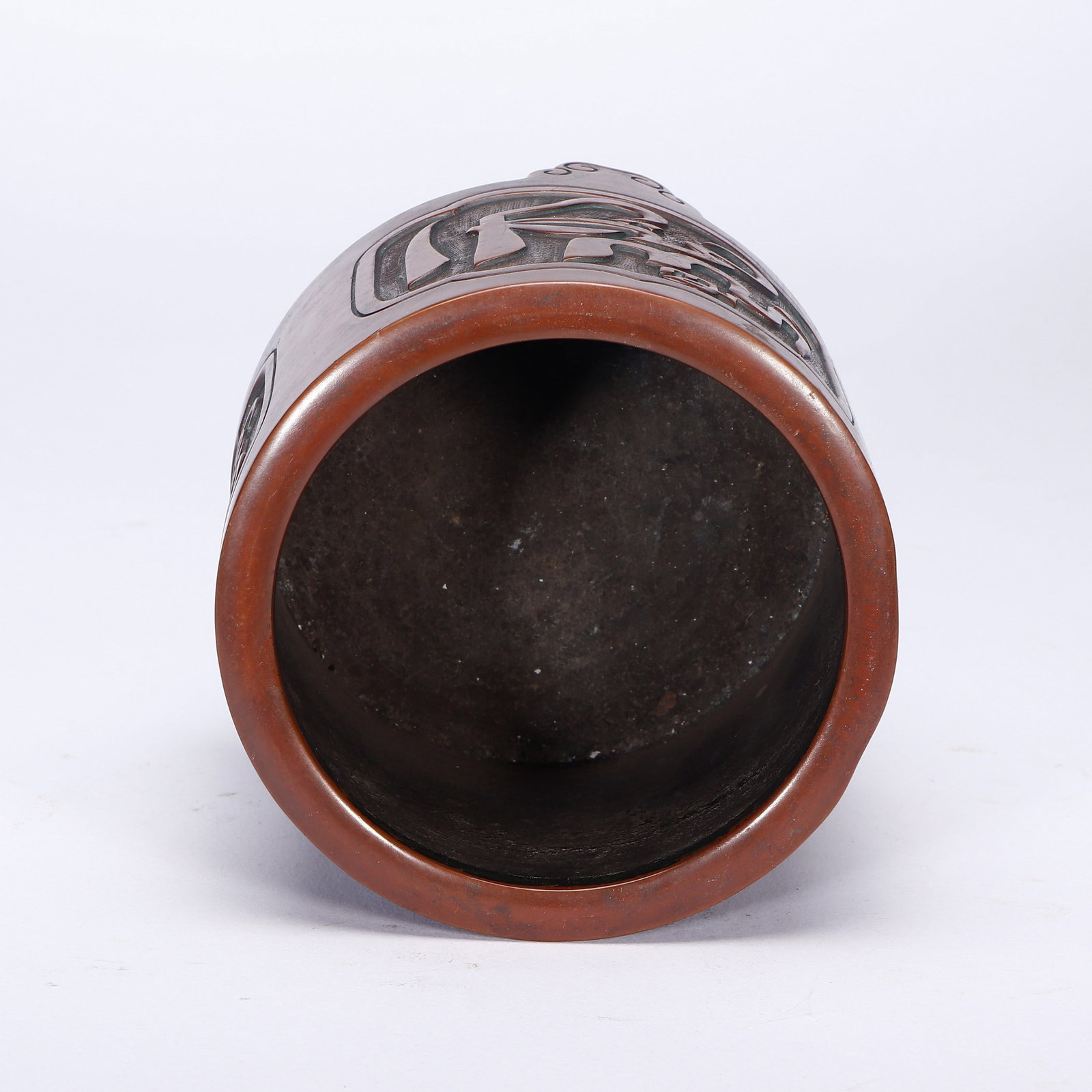 A COPPER INCENSE BURNER - 7