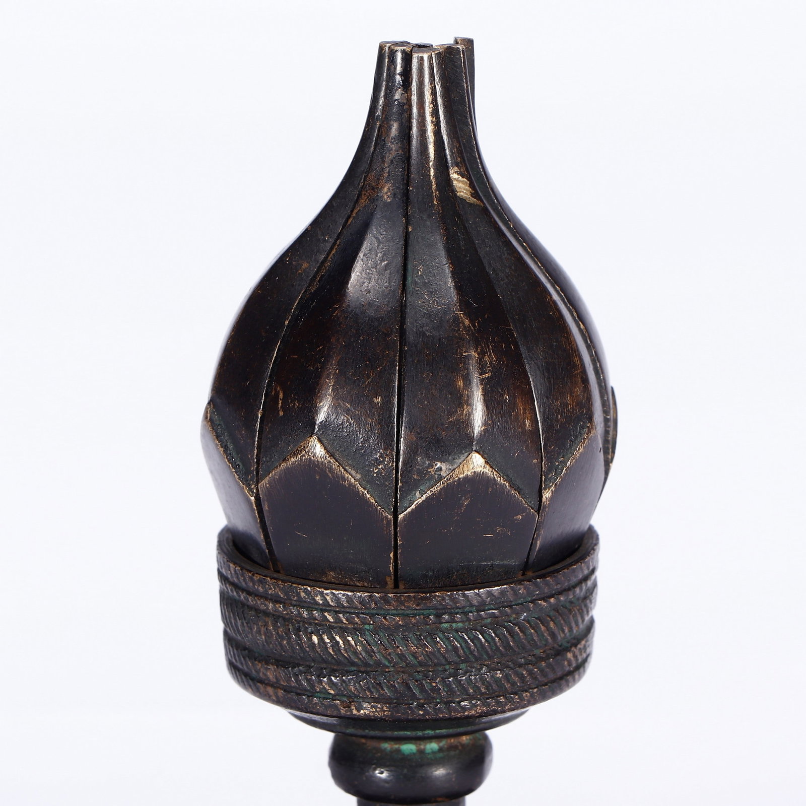 A COPPER CANDLE HOLDER - 2